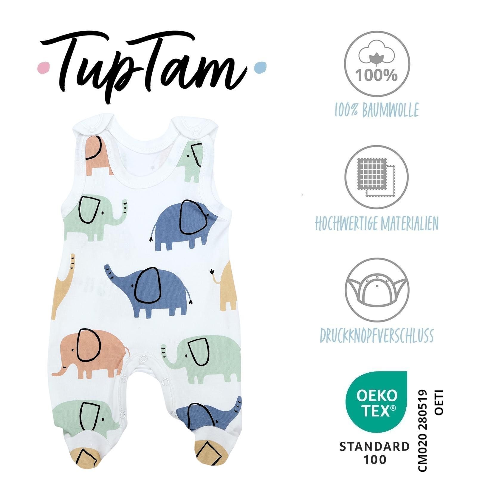 TupTam Strampler TupTam Baby Mädchen Strampler mit Fuß 3er Pack