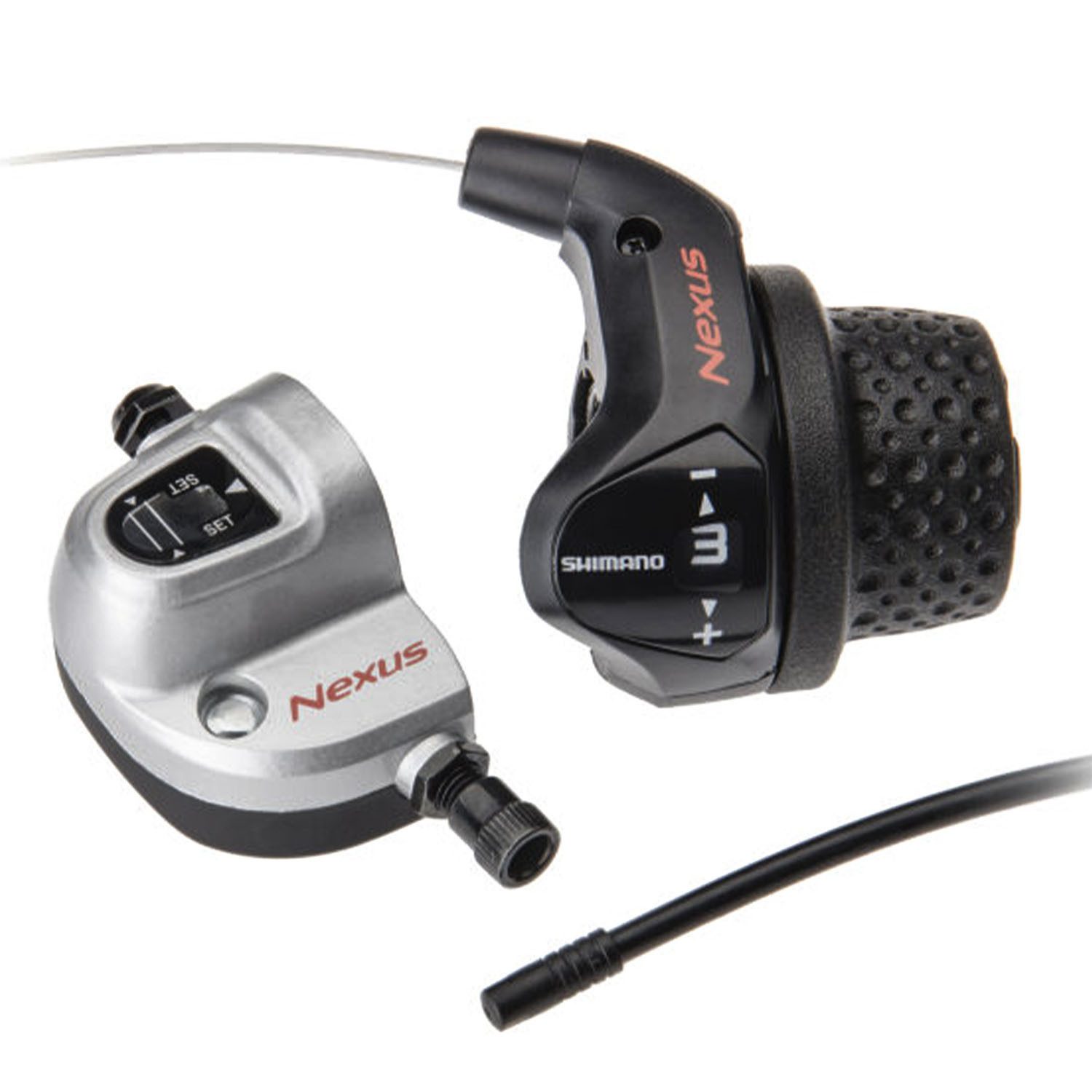 Shimano Schalthebel Nexus SL-3S41 RevoShift (1 St), Schaltzug Schaltbox Nabenschaltung komplett Set Drehgriff Fahrrad