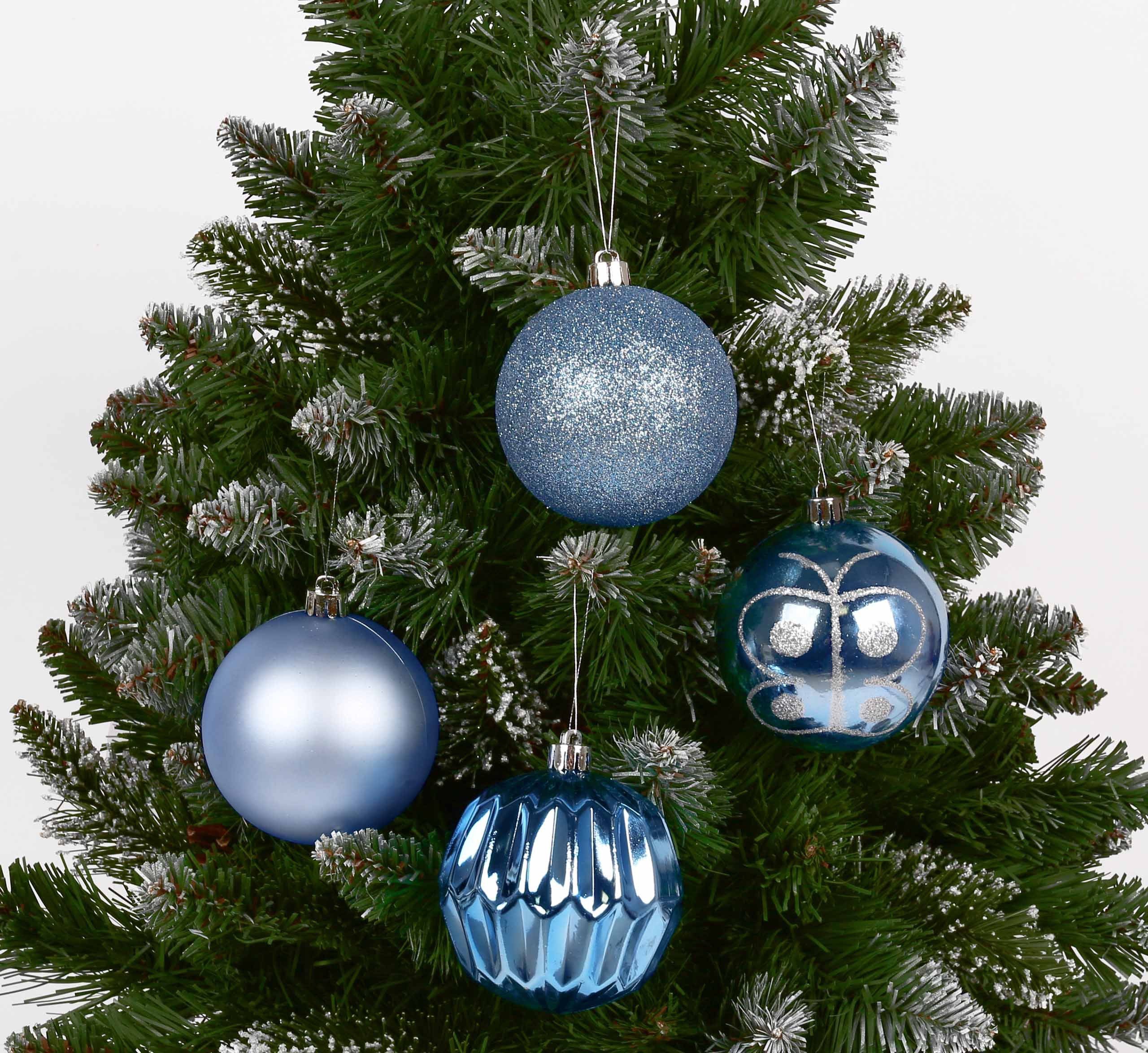 Sarcia.eu Weihnachtsbaumkugel Blaue Christbaumkugeln x1 Pack Stück 8cm, aus 9 Kunststoff