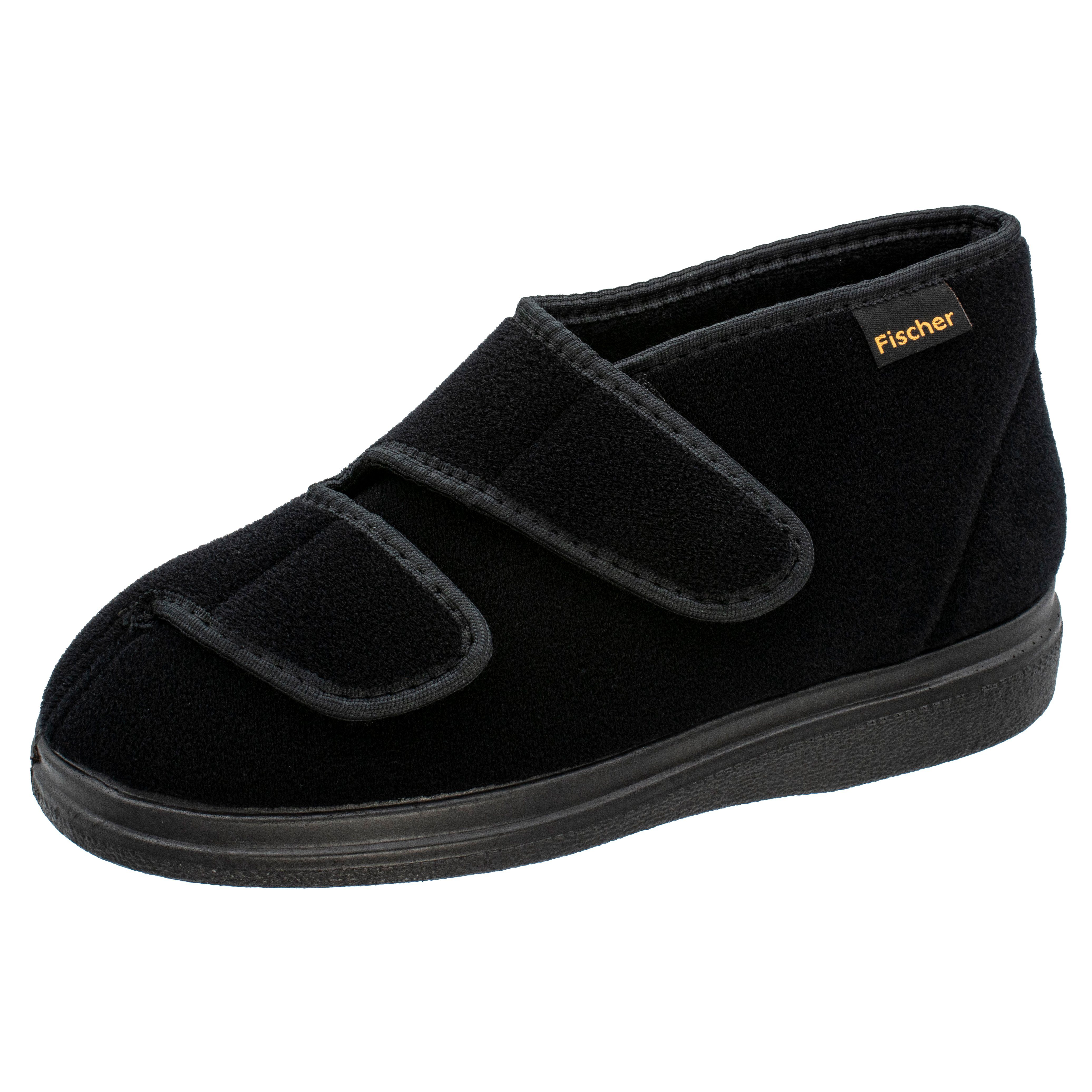 Fischer-Markenschuh Ortho Hausschuh mit Klettverschluss, Weite K, Einlegesohle herausnehmbar
