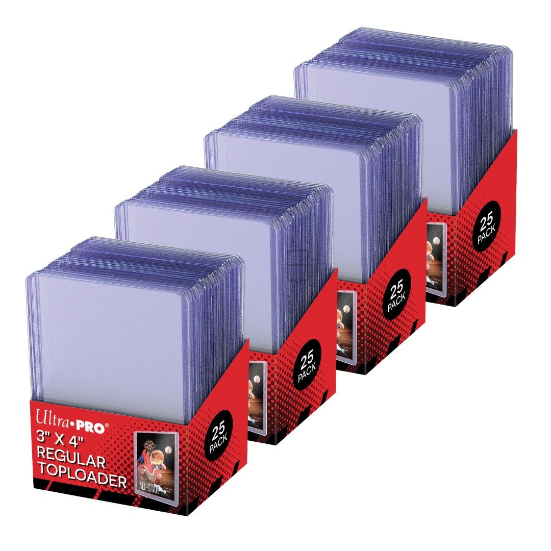 Ultra Pro Sammelkarte 4 x Ultra PRO Regular Toploader - 100 Stk. - 3" x 4" - Kartenhüllen