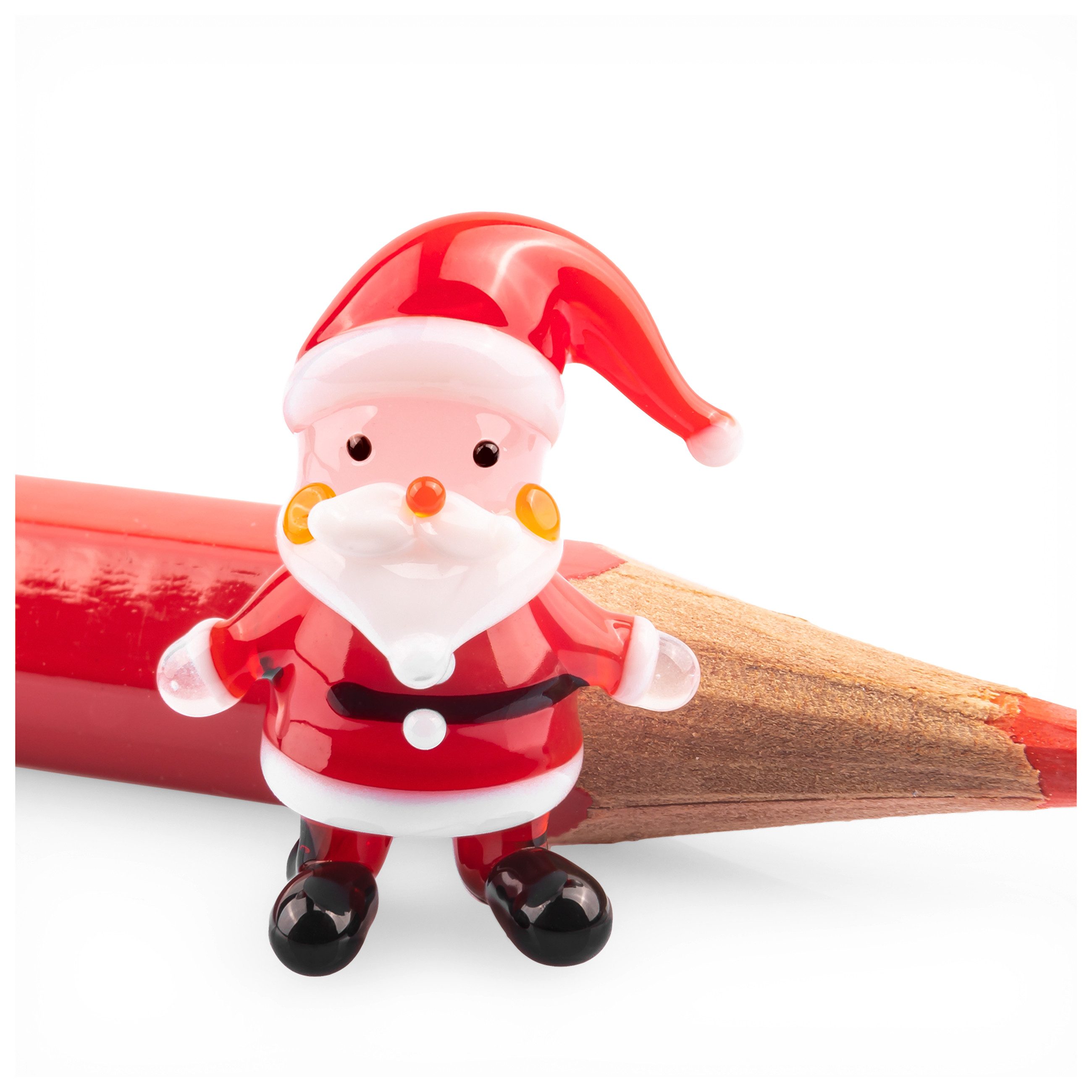 SIKORA Tierfigur 28XS Mini Glasfigur Weihnachtsmann H ca. 1,5 cm
