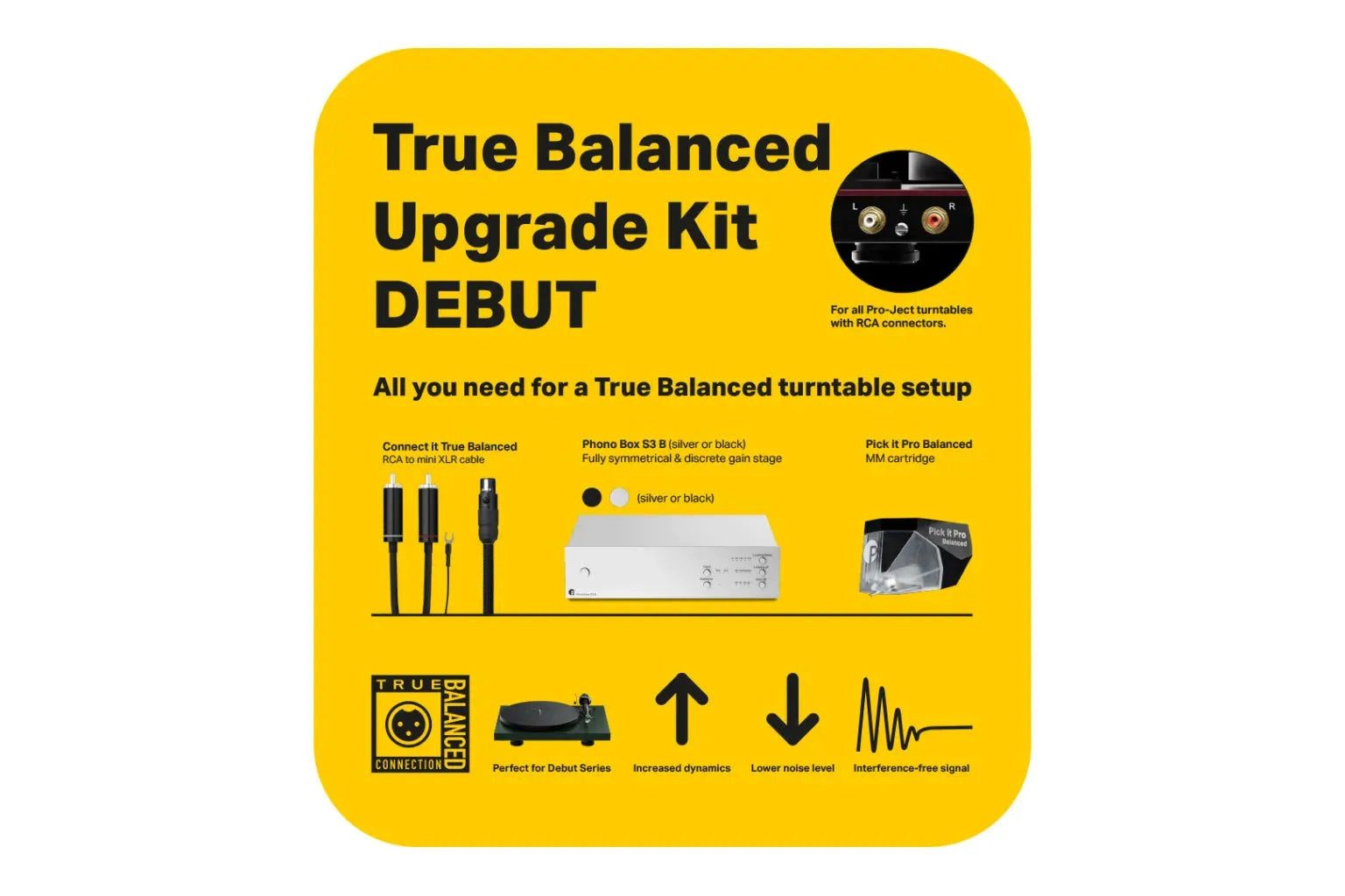 Pro-Ject Pro-Ject Upgrade Set Debut Balanced, Schwarz Plattenspieler