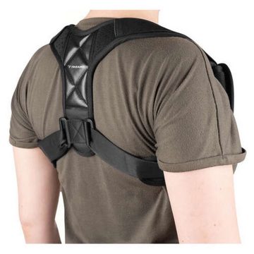 Trizand Rückenbandage Haltungskorrektor - Rückenstütze mit Komfort mit Achselpolster (Körperhalterungs-set, 1x Körperhalterung mit 2 Achselpolsterung), Universelle Größe, bequeme Achselpolster, atmungsaktives Material