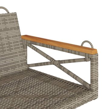 vidaXL Gartenbank Hängesessel Grau 63x62x40 cm Poly Rattan (1-St)