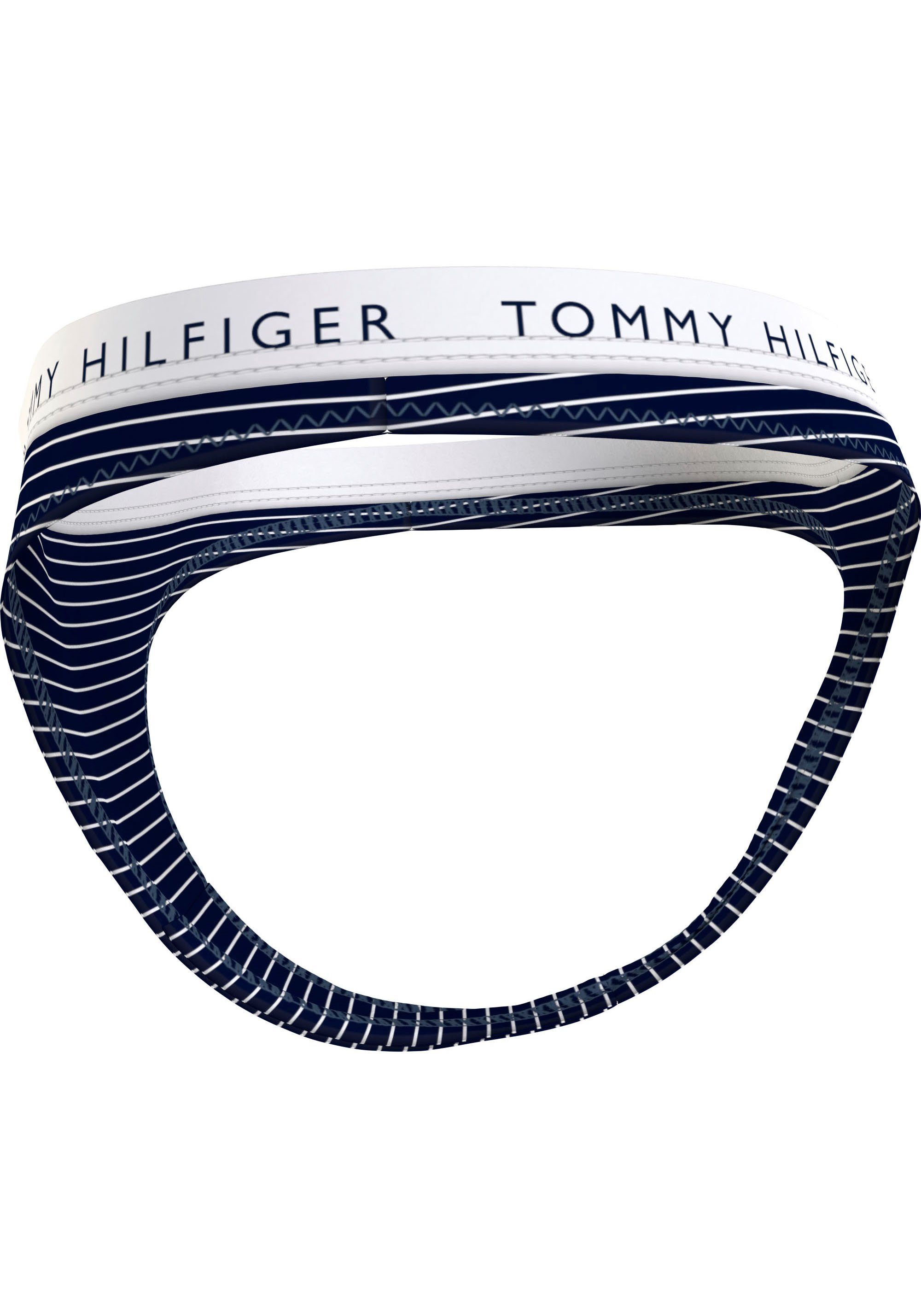 Tommy 3-St., Hilfiger T-String elastischem Underwear mit 3er-Pack) (Packung, Logobund