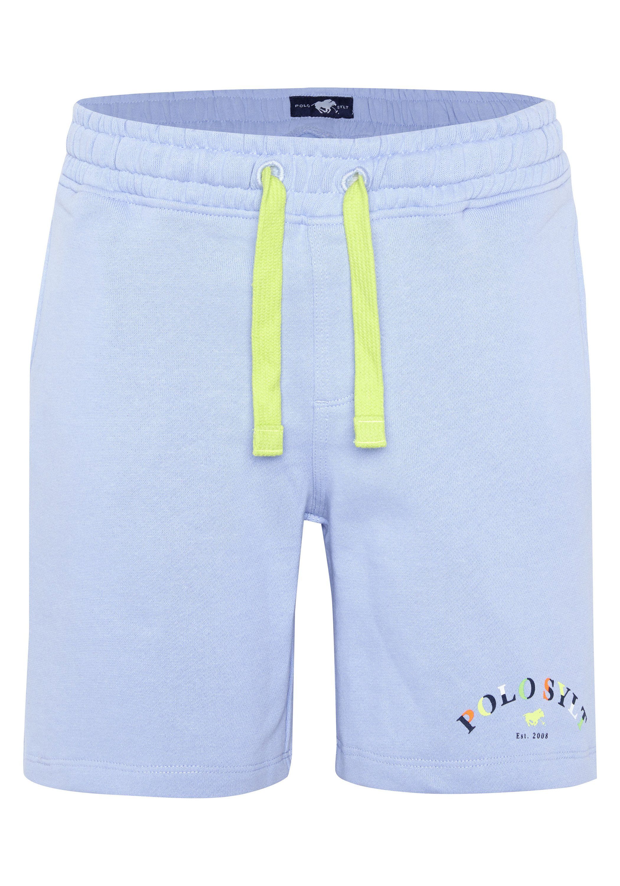 Logo 16-3922 buntem Brunnera Blue Sylt Polo Sweatshorts mit