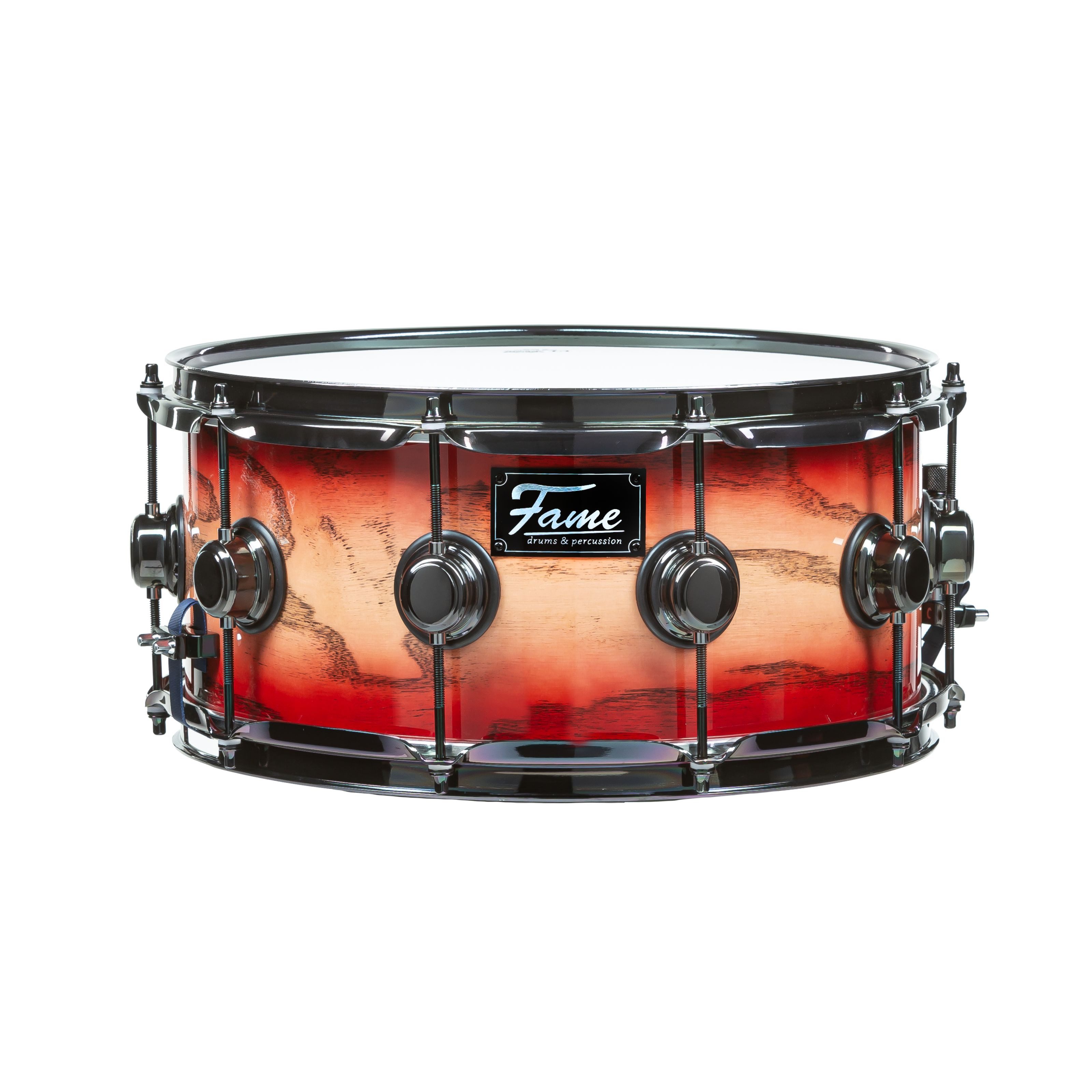 FAME Snare Drum, Schlagzeuge, Snare Drums, Fortress Snare 14"x6,5" Red Burst - Snare Drum