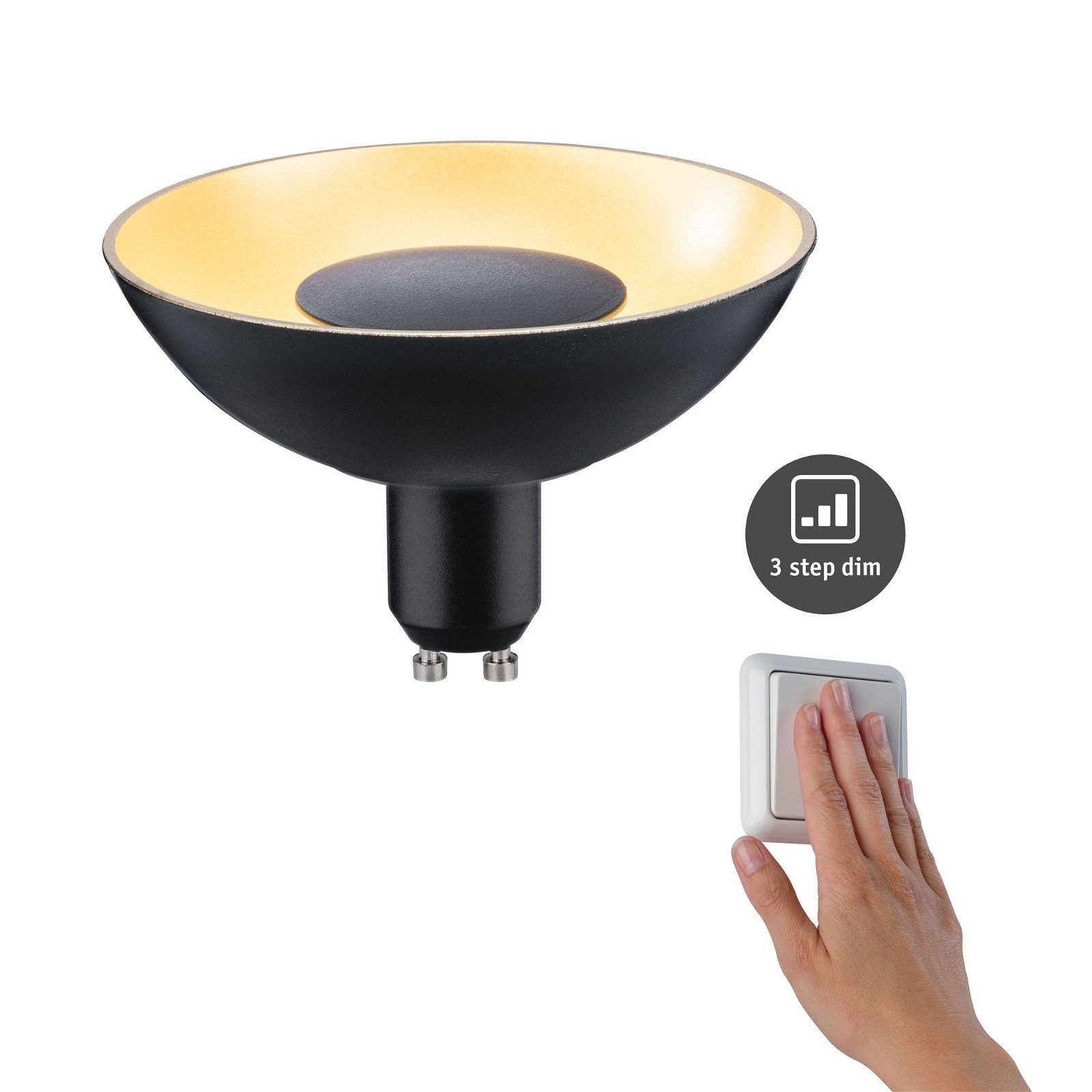 Paulmann LED-Leuchtmittel 4,9W schwarz/gold 230V, 1 St.