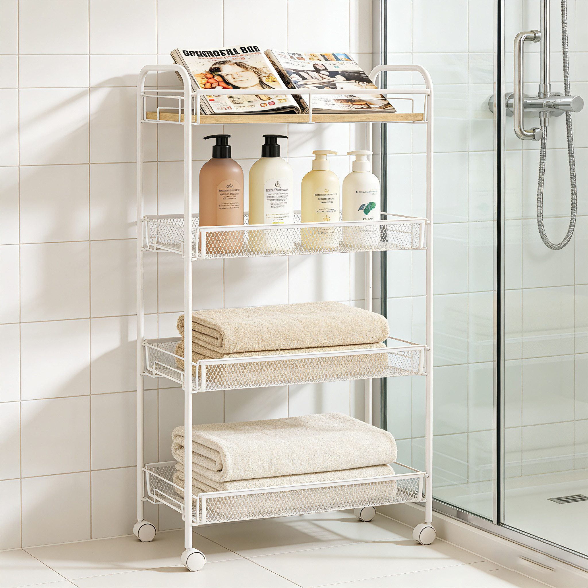 Sekey Beistellwagen Küchenwagen schmal Nischenregal mit Rollen 20cm breit R günstig online kaufen