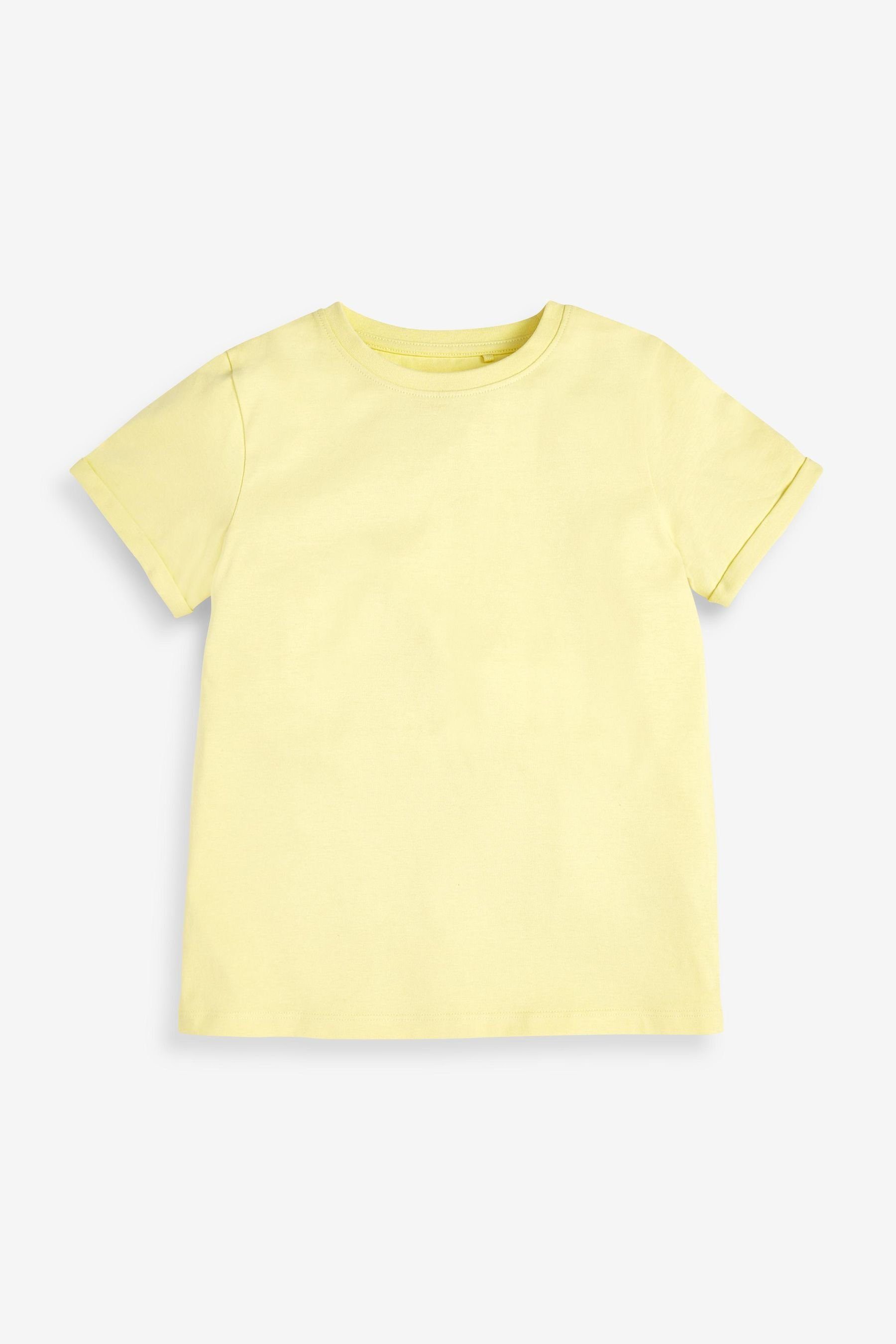 T-Shirt Einfarbige T-Shirts in Pastelltönen, 7er-Pack