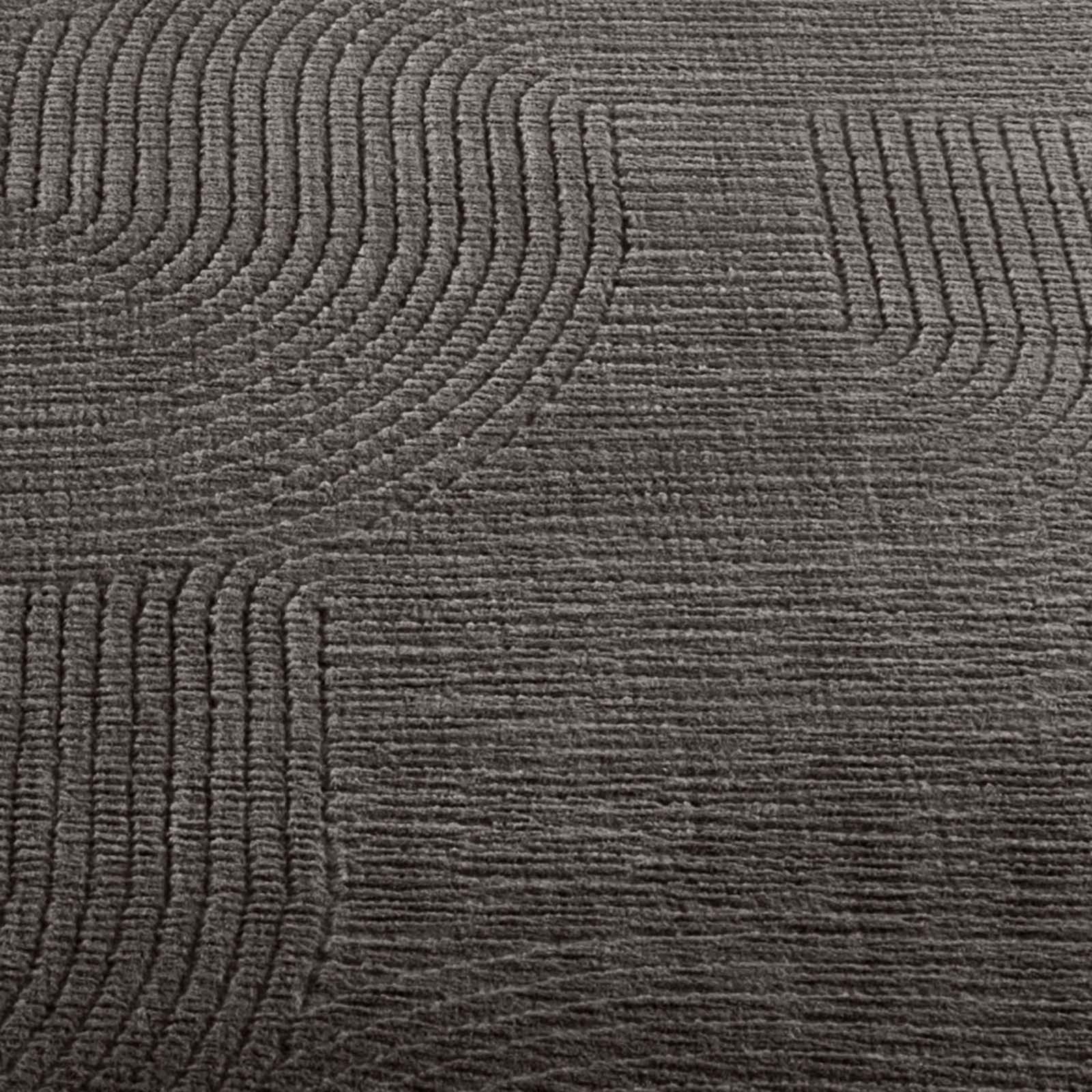 TaraCarpet Teppich TaraCarpet Homestyle 390 Wellen, rechteckig, Höhe: 10 mm, Felloptik hoch-tief waschbar Welle anthrazit 50x80 – Bild 4 von 5