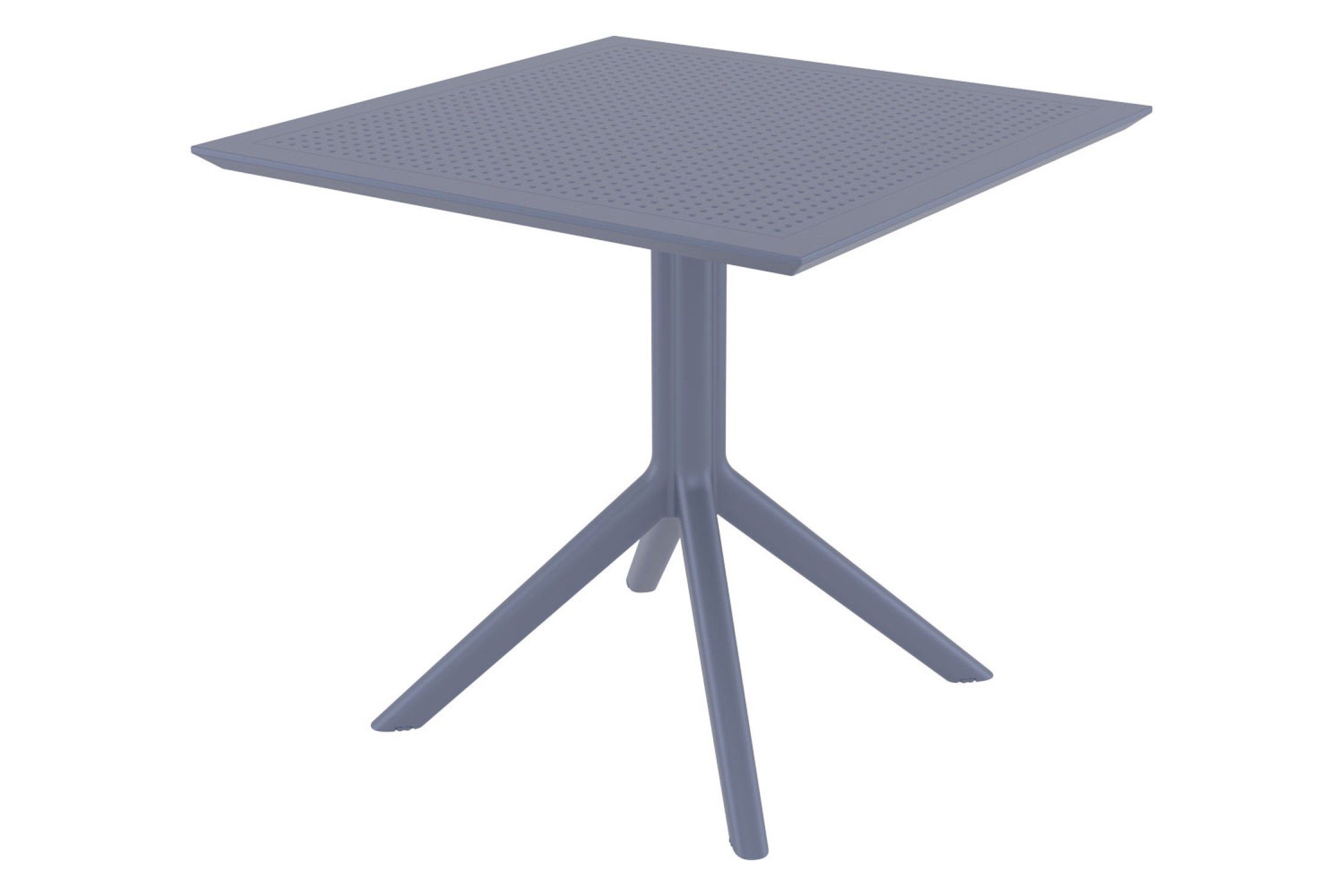 TPFGarden Gartentisch Sylt - Loungetisch für Garten, Balkon, Terrasse (Hochwertiger und stabiler Kunststofftisch aus Polypropylen, 1-St., Balkontisch, Terrassentisch, Sofatisch - Farbe: dunkelgrau), Rostfrei und witterungsbeständig. - Maße (LxBxH): 80 x 80 x 74cm