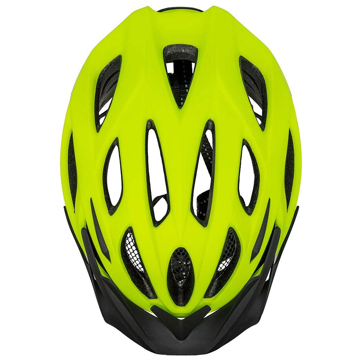 Airtracks Fahrradhelm Fahrradhelm Savage S/M (53-58cm), L/XL (58-63cm) (KJ-201 für Herren und Damen - EPS Körper), + IN MOULD / Neon Weiß Schwarz Matt – Bild 3 von 5