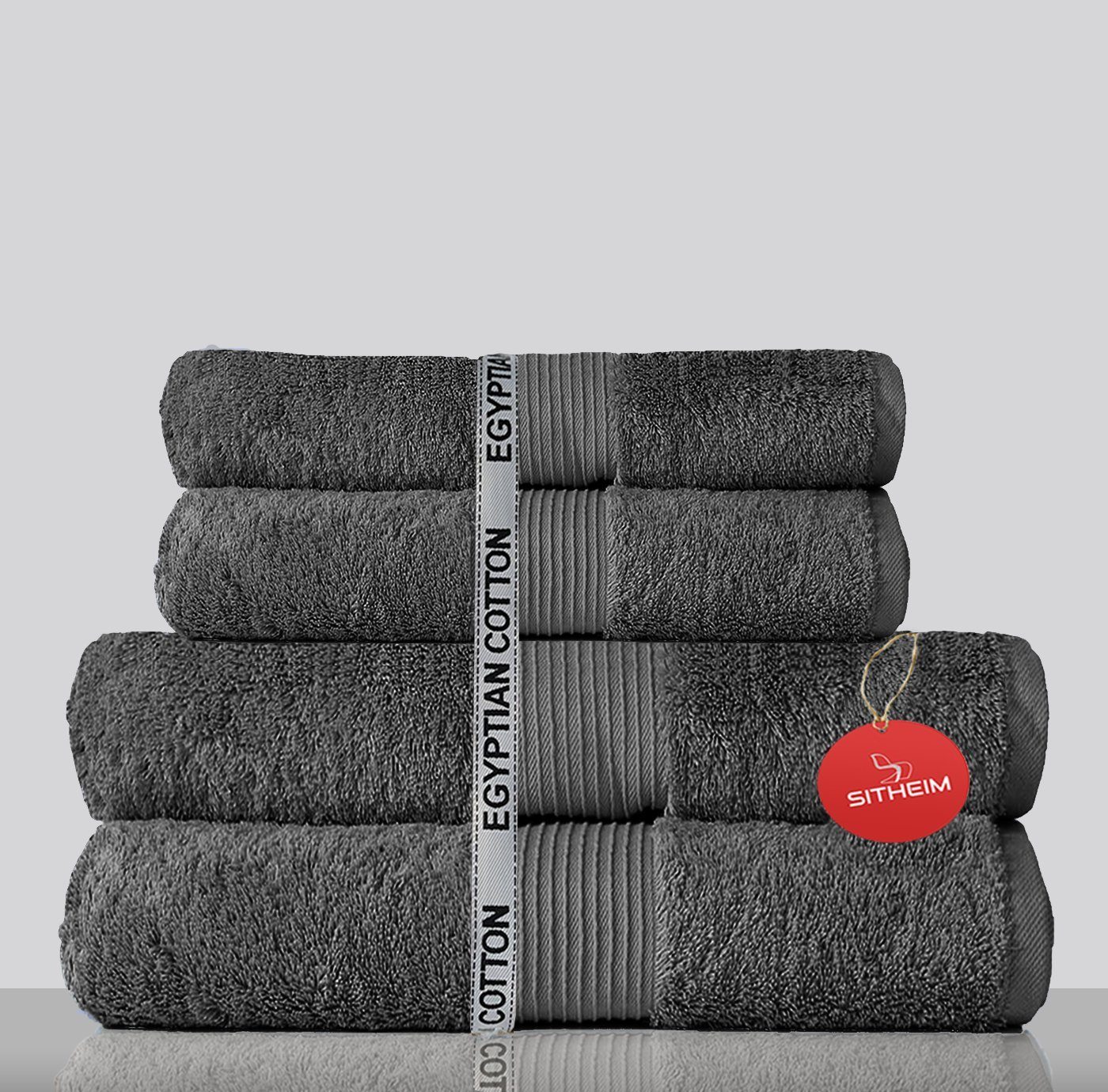 Sitheim-Europe Handtuch Set »GIZA LINE Handtücher aus 100% ägyptischer  Baumwolle 4-teiliges Handtuchset« (4-tlg), 100% premium ägyptische  Baumwolle online kaufen | OTTO