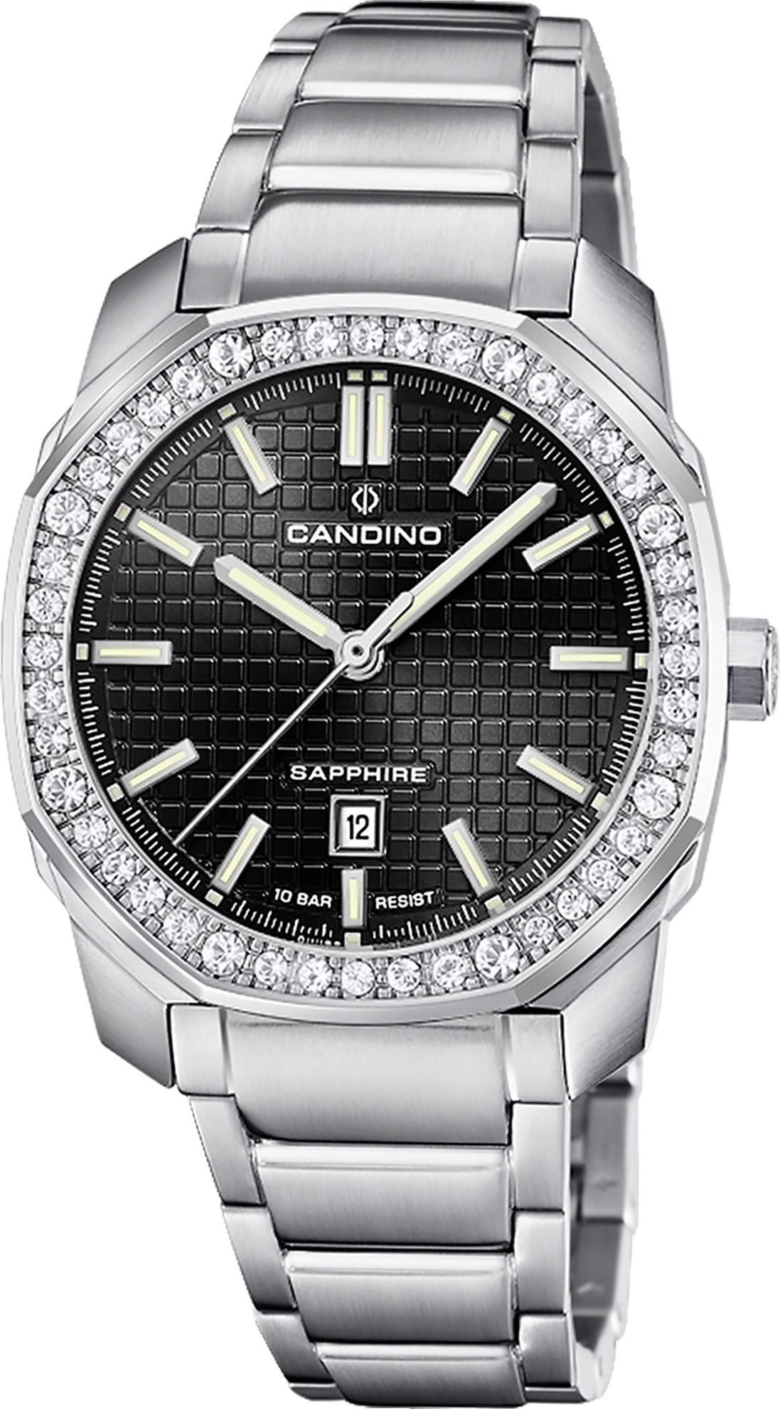 Candino Quarzuhr Candino Damenuhr Edelstahl silber Candino, (Analoguhr), Damen Armbanduhr rund, Edelstahlarmband silber, Elegant