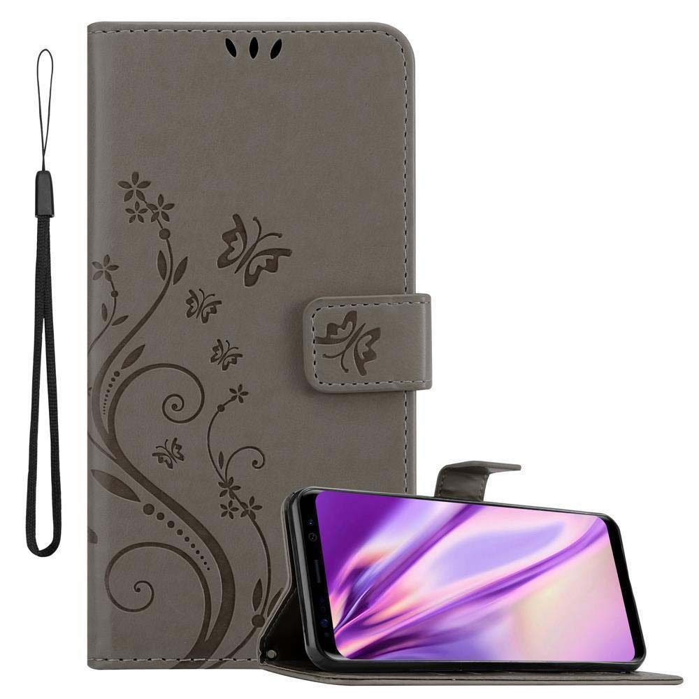 Cadorabo Handyhülle für Samsung Galaxy S8 PLUS Hülle Samsung Galaxy S8 PLUS, Hülle Schutzhülle Blumen Flower mit Standfunktion Kartenfach Magnet