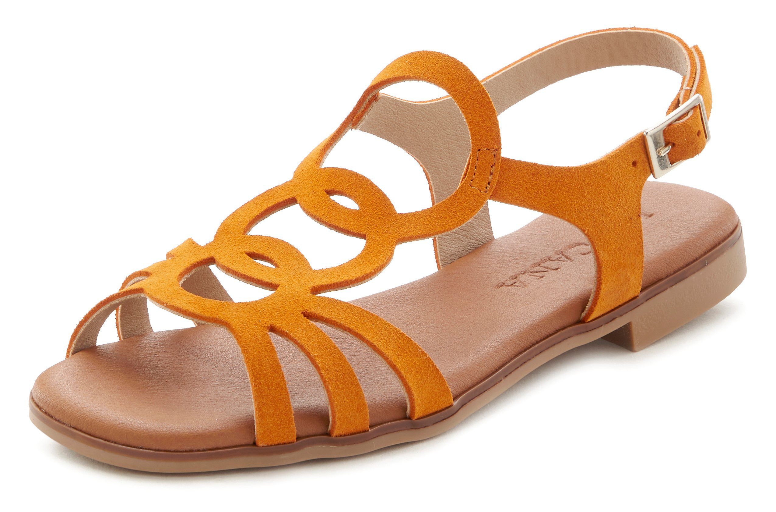 LASCANA Sommerschuh Sandale aus hochwertigem Leder, Sandalette, Sommerschuh günstig online kaufen