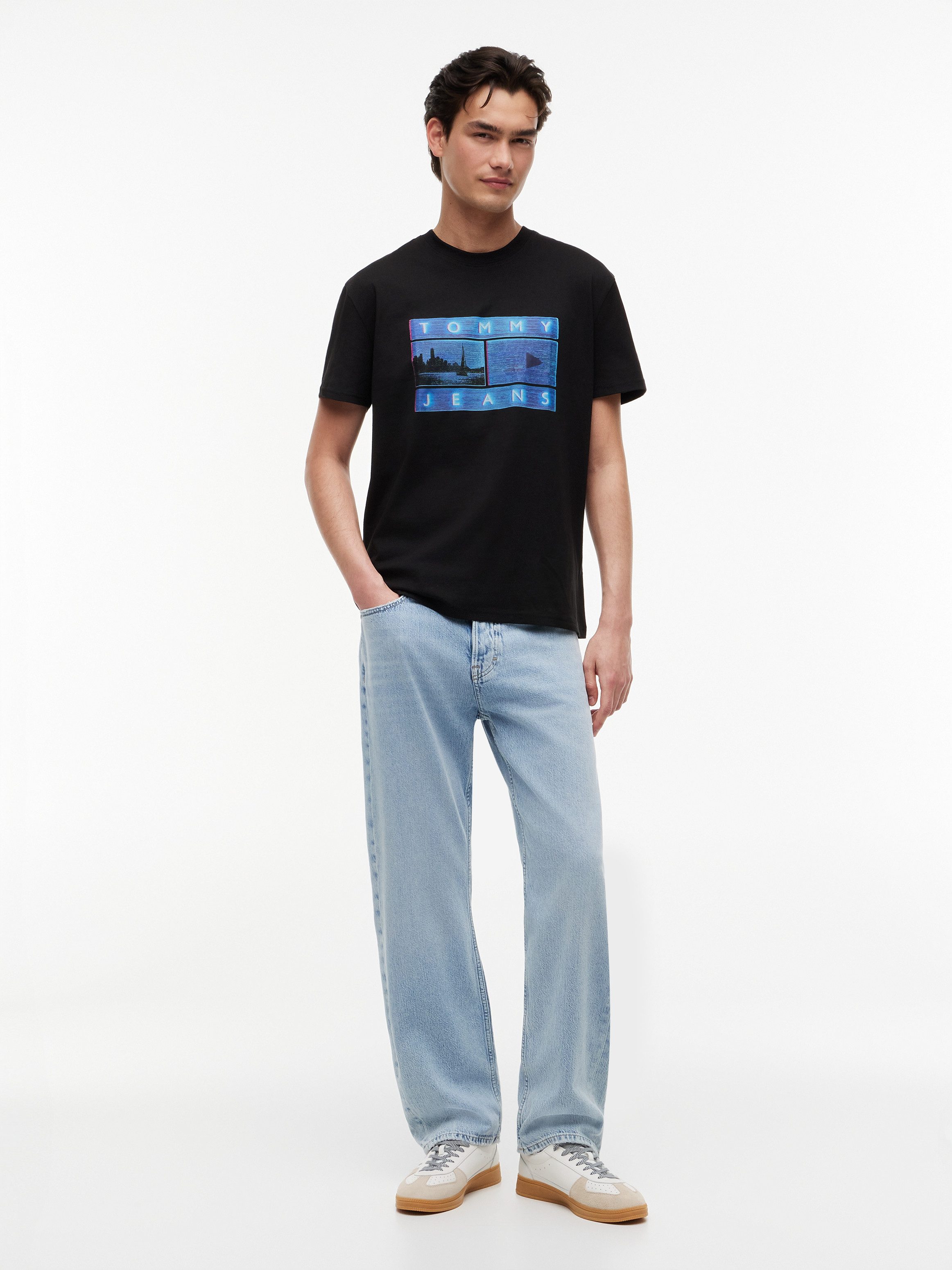 Tommy Jeans T-Shirt TJM REGULAR PHOTO FLAG – Bild 4 von 5