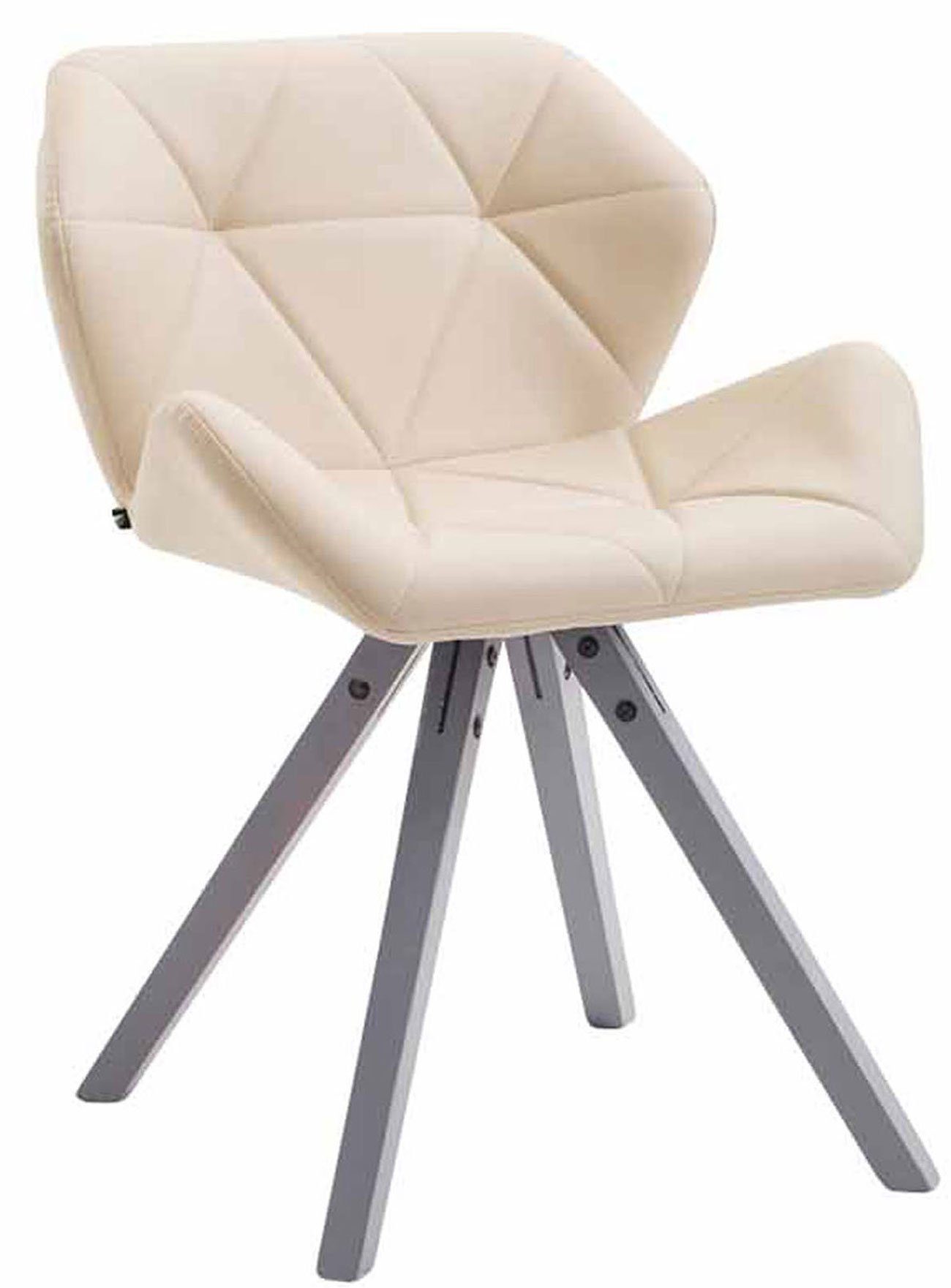 CLP Esszimmerstuhl »Tyler Kunstleder« stabiles Holzgestell square ...