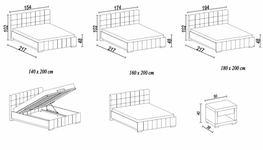 Leder Bett Doppelbett Polster Bett, Schlafzimmer JVmoebel Betten Lederbett