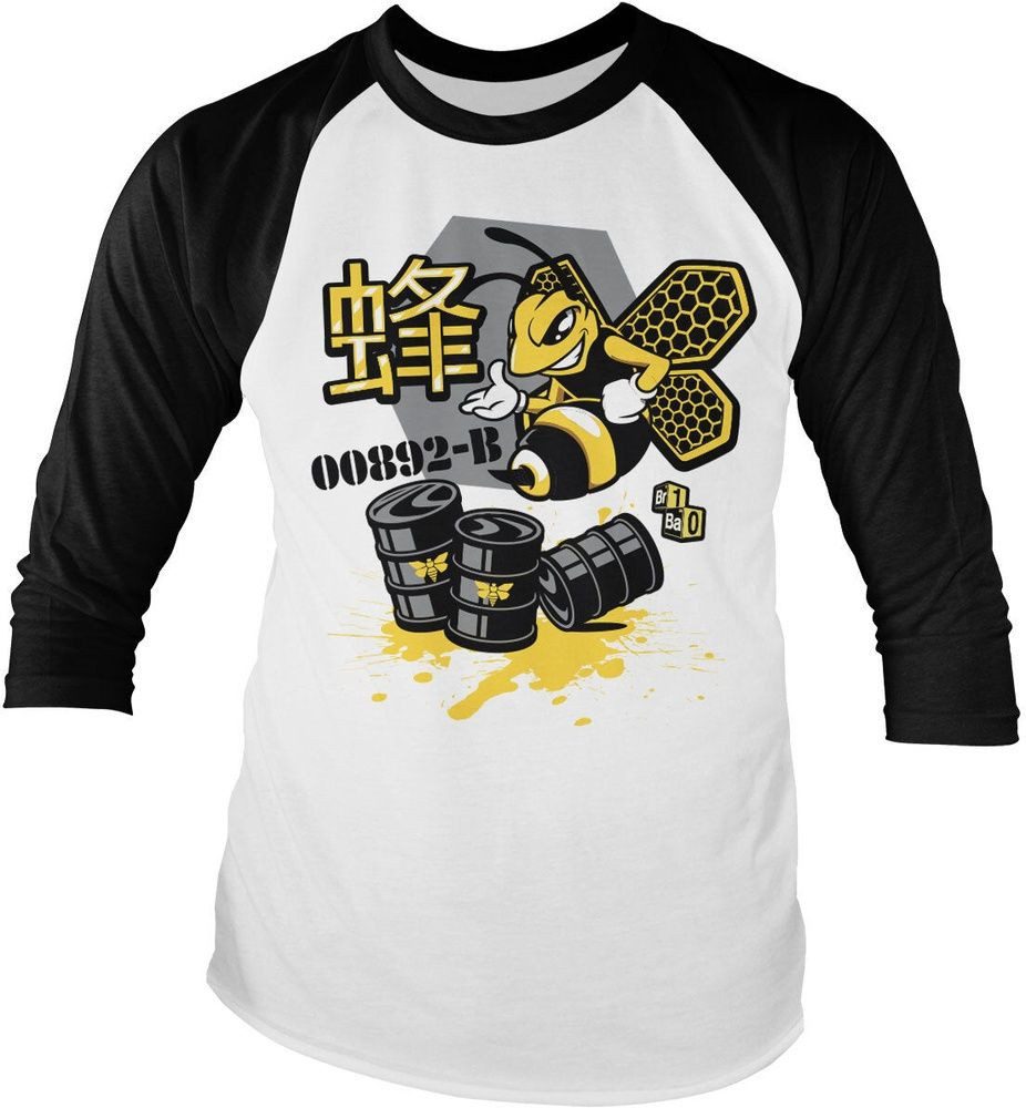 Breaking Bad Longsleeve Meth Bee 00892 B Baseball Long Sleeve Tee