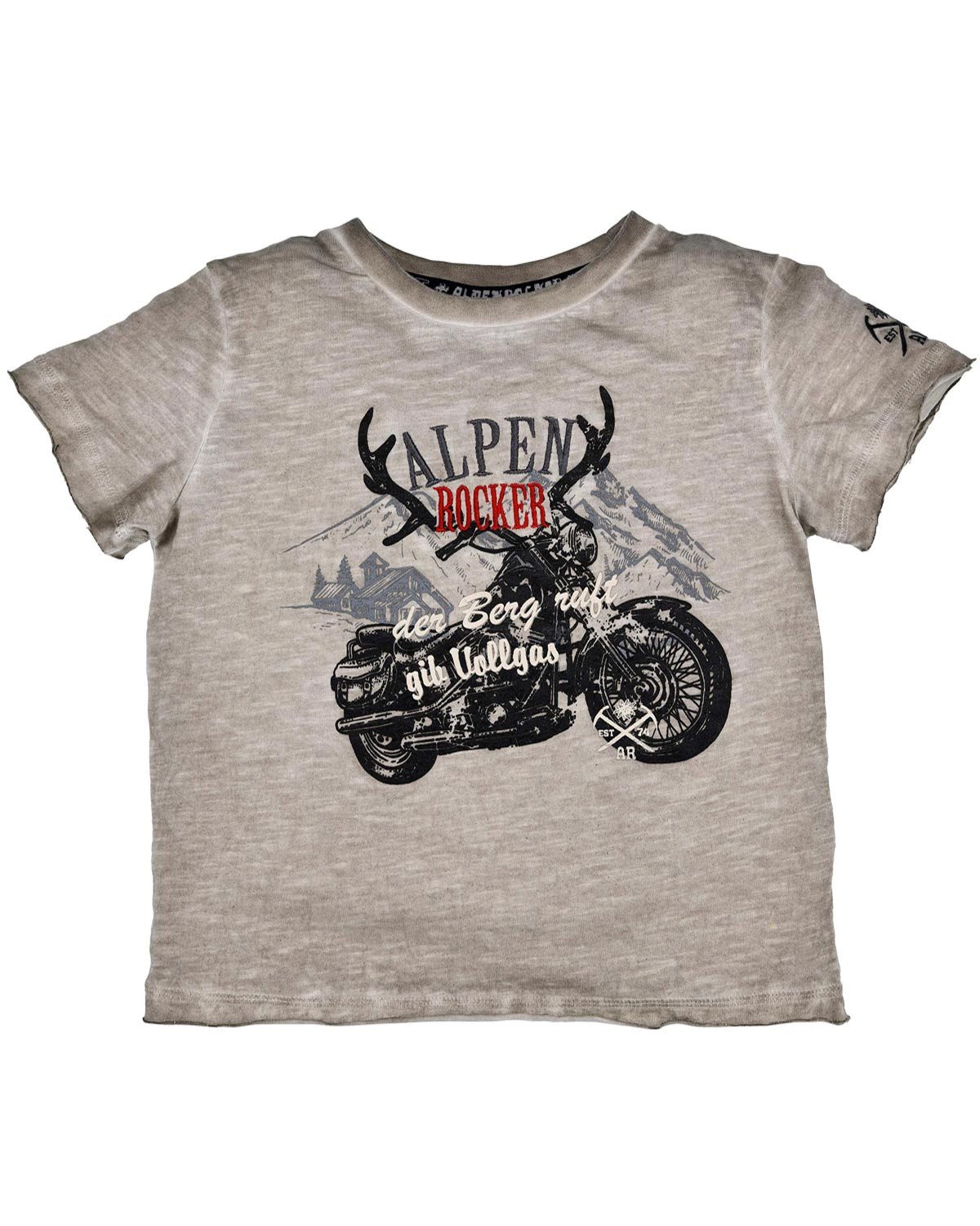 T-Shirt Jungen T-Shirt 'Gib Vollgas' 29907, Used Stone