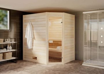 weka Sauna WEKA Massivholzsauna Valida Eck GT, Beige