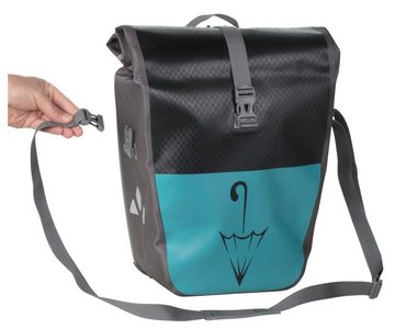 Fahrradtasche Aqua Back Color mit Schirmlogo Hinterradtasche Gepäckträgertasche