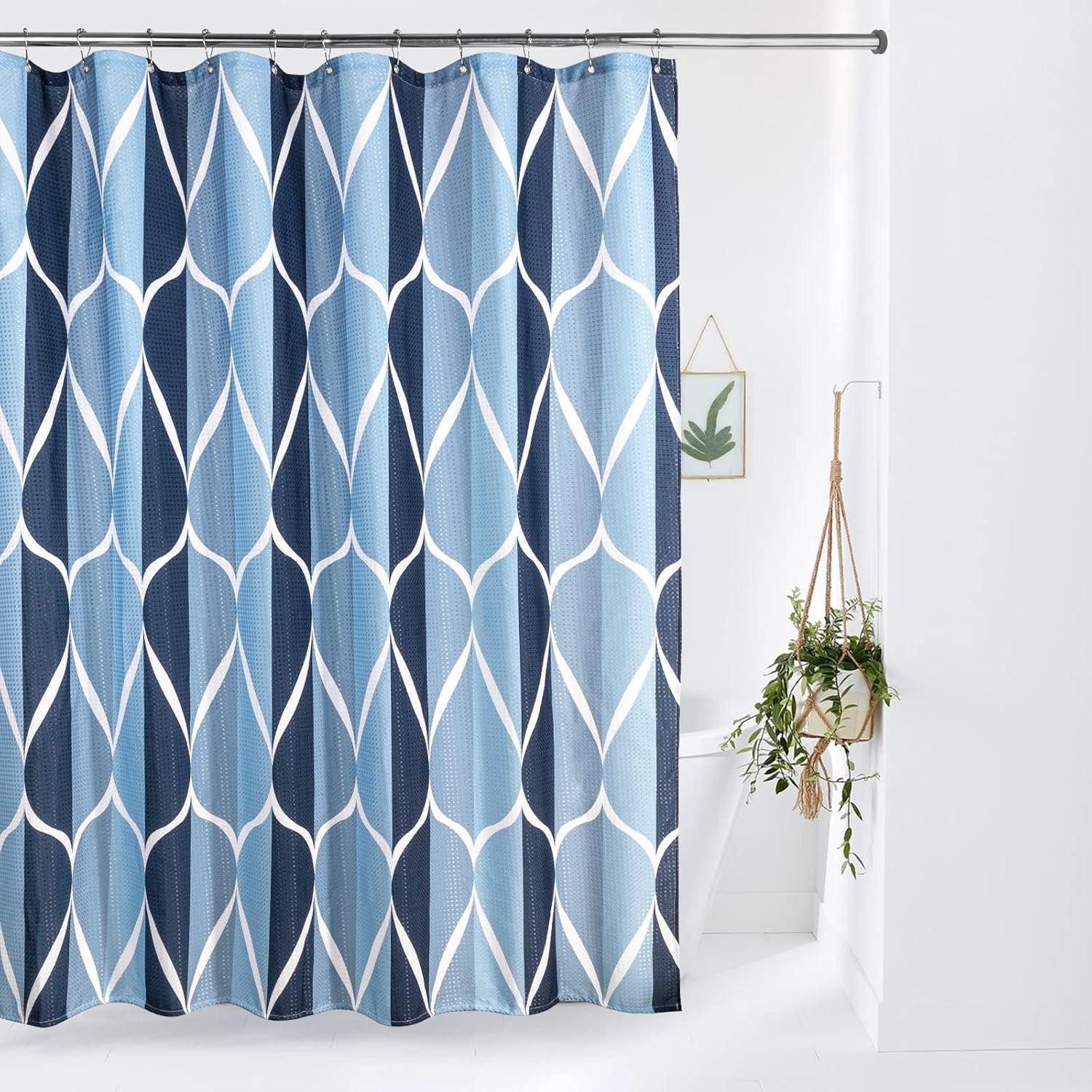 LuxusKollektion Duschvorhang Geometrischer Duschvorhang mit Metallhaken, Anti-Schimmel, wasserdicht