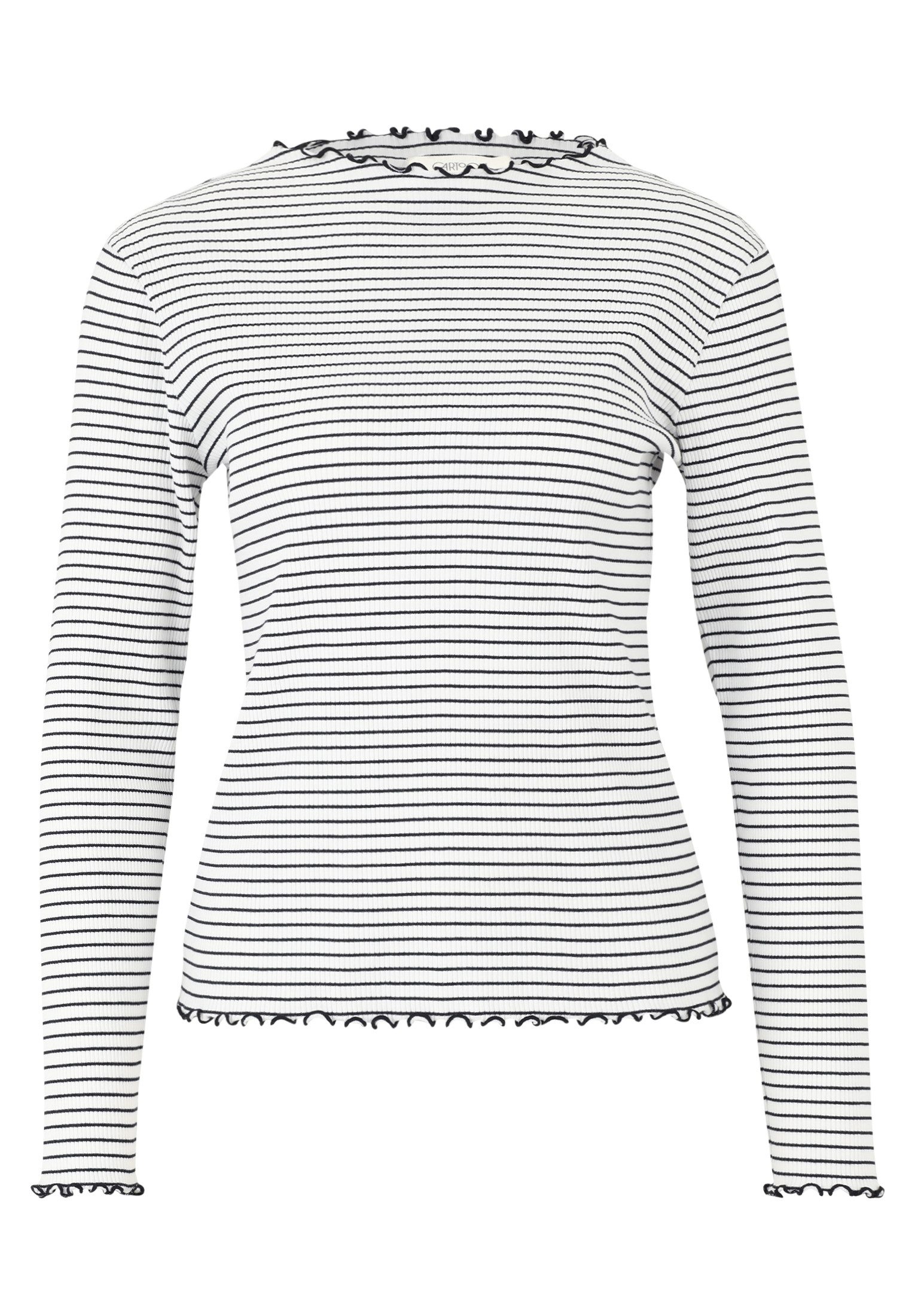 Cartoon Kurzarmshirt Damen Langarm-Shirt mit Kragen günstig online kaufen