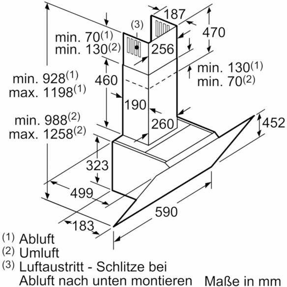 Kopffreihaube iQ300 SIEMENS LC67KHM20 Serie