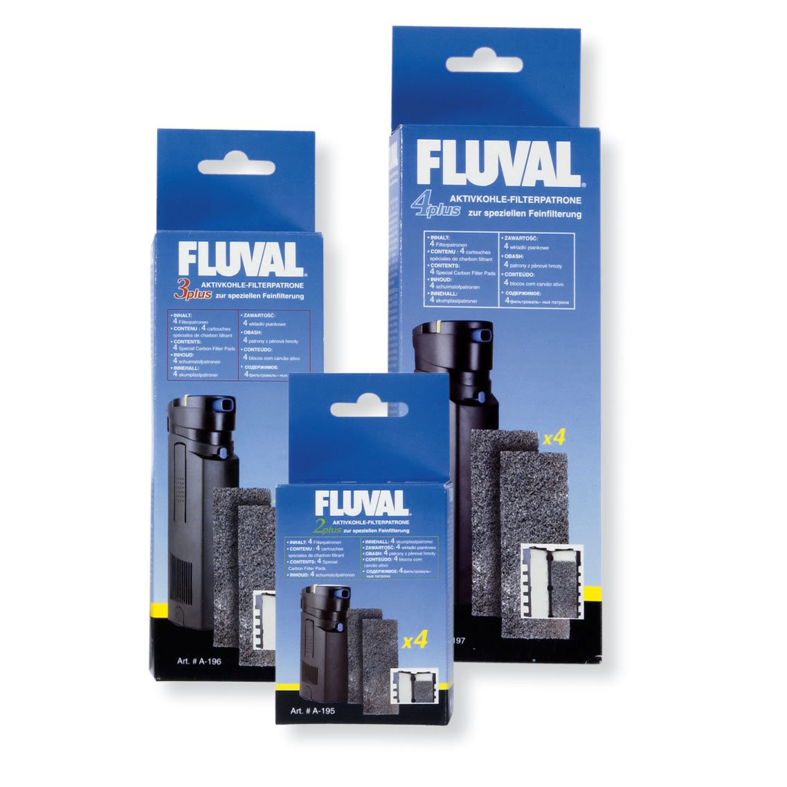 FLUVAL Aquariumfilter Aktivkohle-Filterpatrone für Fluval 2 plus