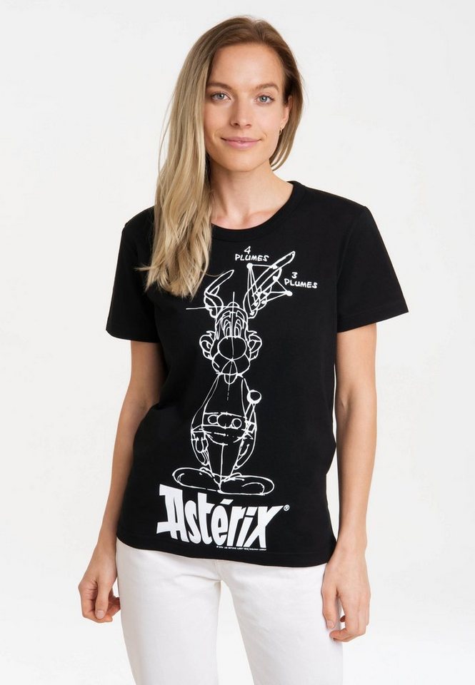 LOGOSHIRT T-Shirt Asterix der Gallier - Asterix Skizze mit lizenziertem  Print