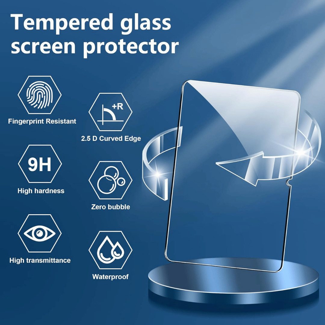 SmartUP Tablet-Hülle für Xiaomi Redmi Pad 2 Tasche Smart Cover Case Klapphülle Schutzglas 11 Zoll, integrierte Standfunktion, integrierter Magnetverschluss