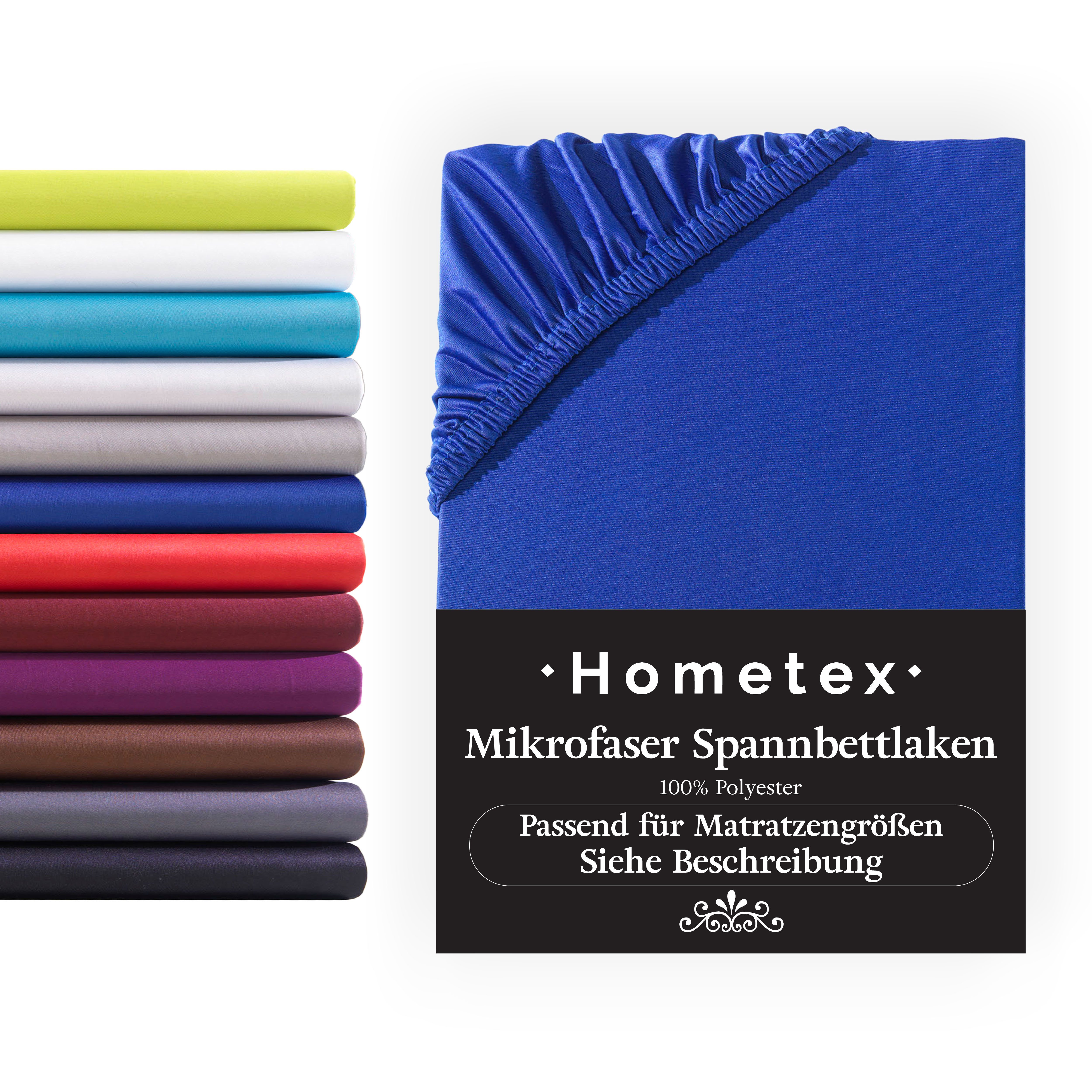 Hometex Premium Textiles Spannbettlaken Mikrofaser Spannbettlaken, In vielen Größen und Farben, Spannbetttuch