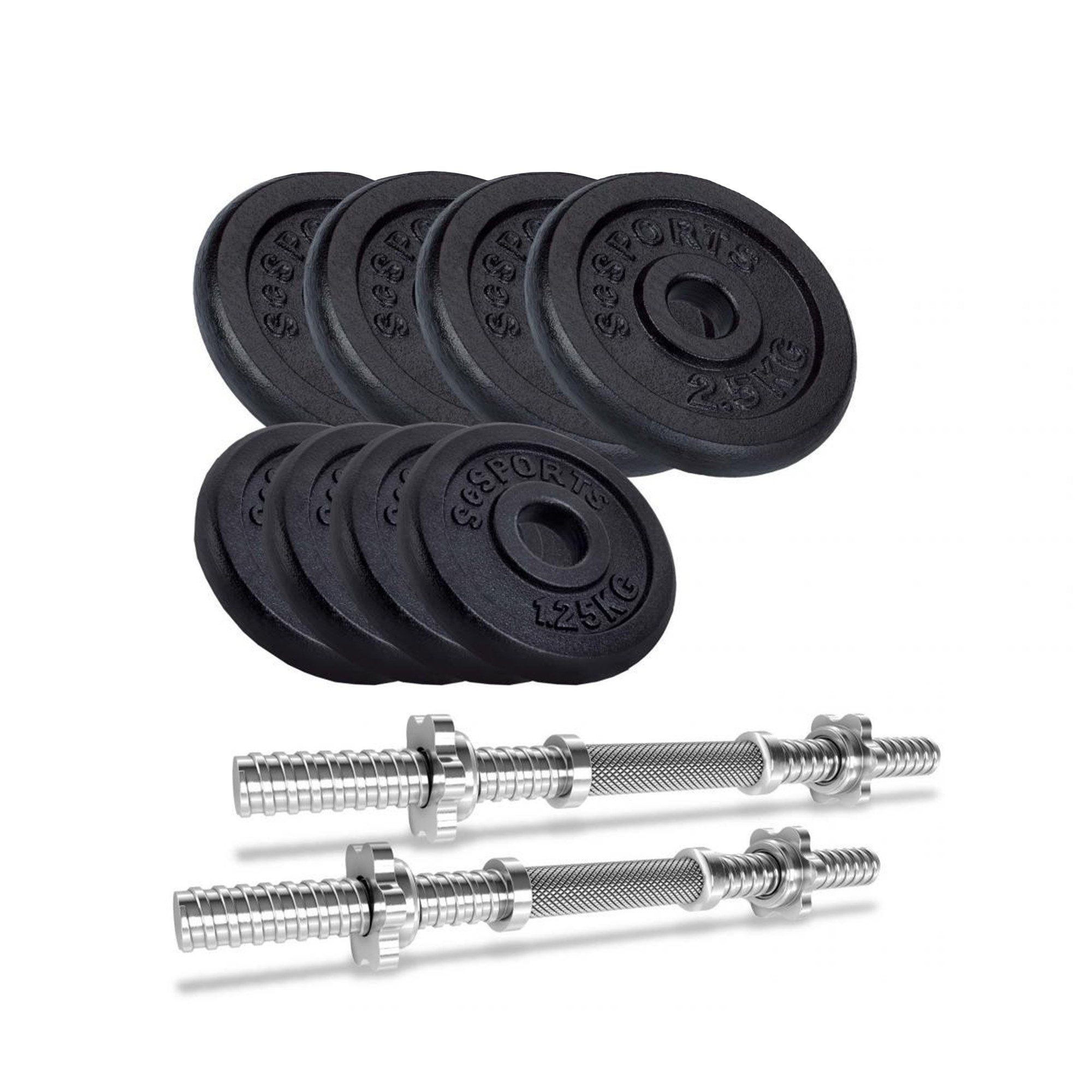 Kurzhantel Set 30mm Kurzhantelset Gusseisen Hantelset Gewichte Chrom