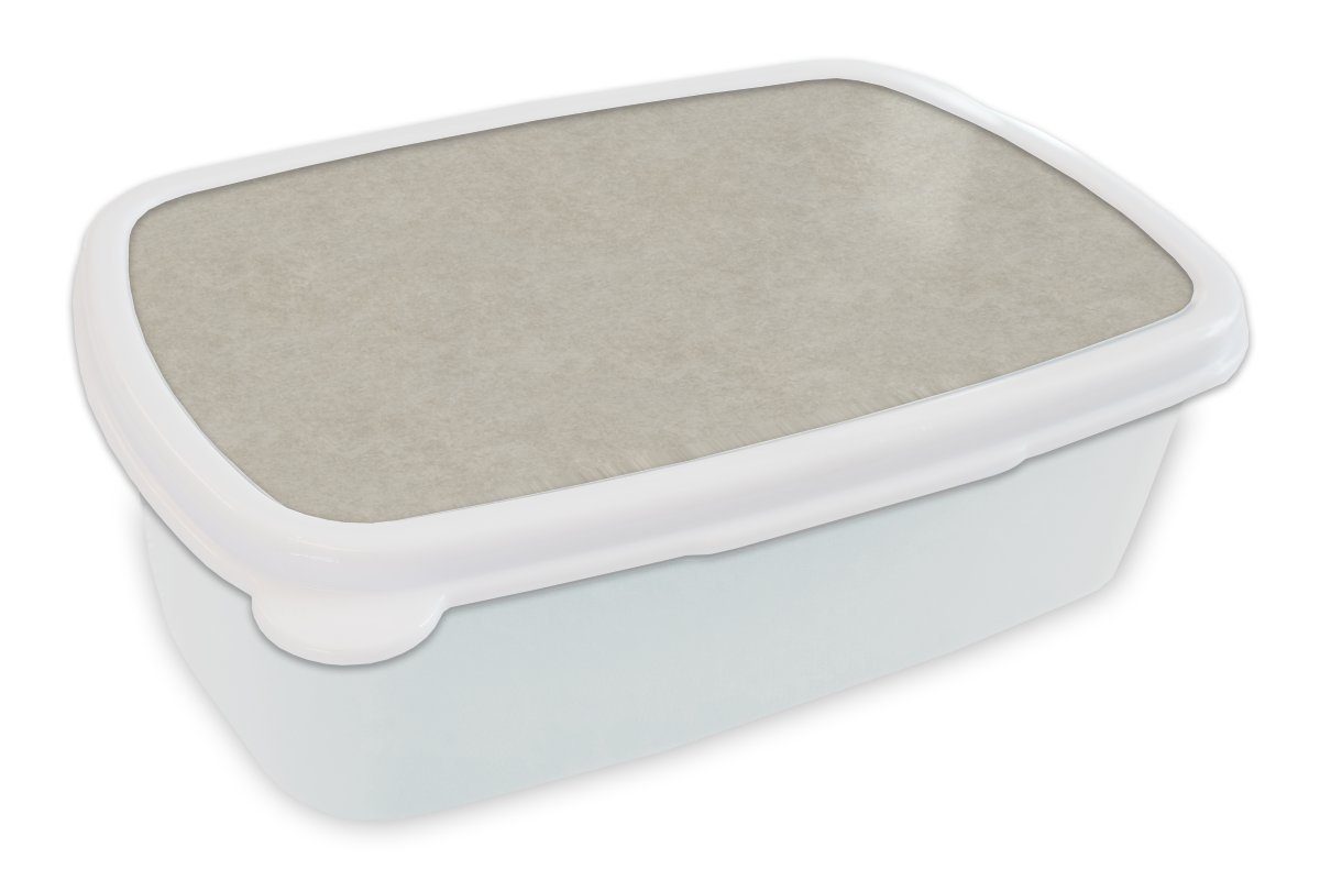 MuchoWow Lunchbox Stein - Beton - Muster, Kunststoff, (2-tlg), Brotbox für Kinder und Erwachsene, Brotdose, für Jungs und Mädchen weiß | Lunchboxen
