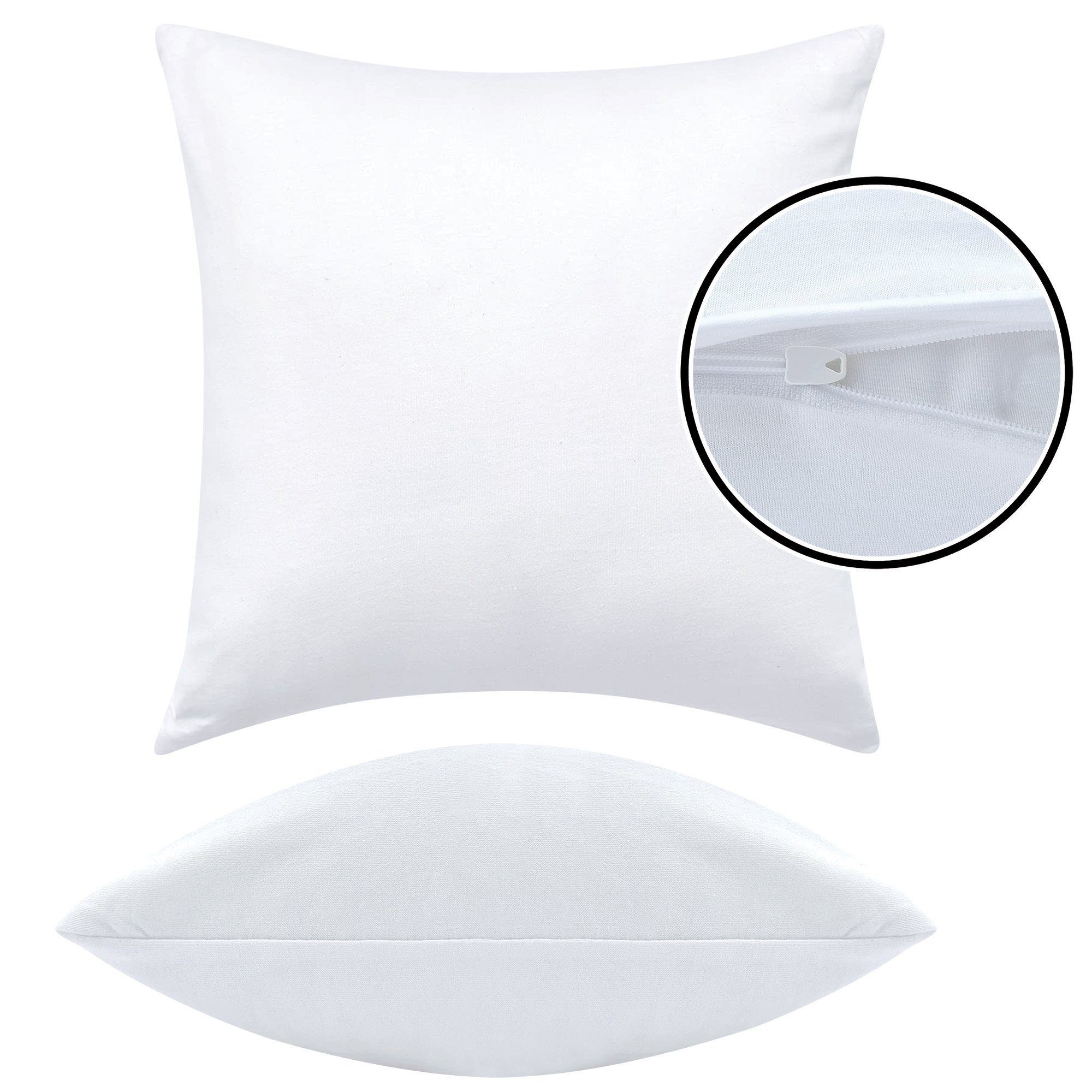 Pataya Kissenbezug 100% Baumwolle, weiche Kopfkissenbezug, Kissenhülle, Kissenbezüge, (2 Stück), Weich und Atmungsaktiv, Jersey, 140 g/m² – Bild 4 von 5