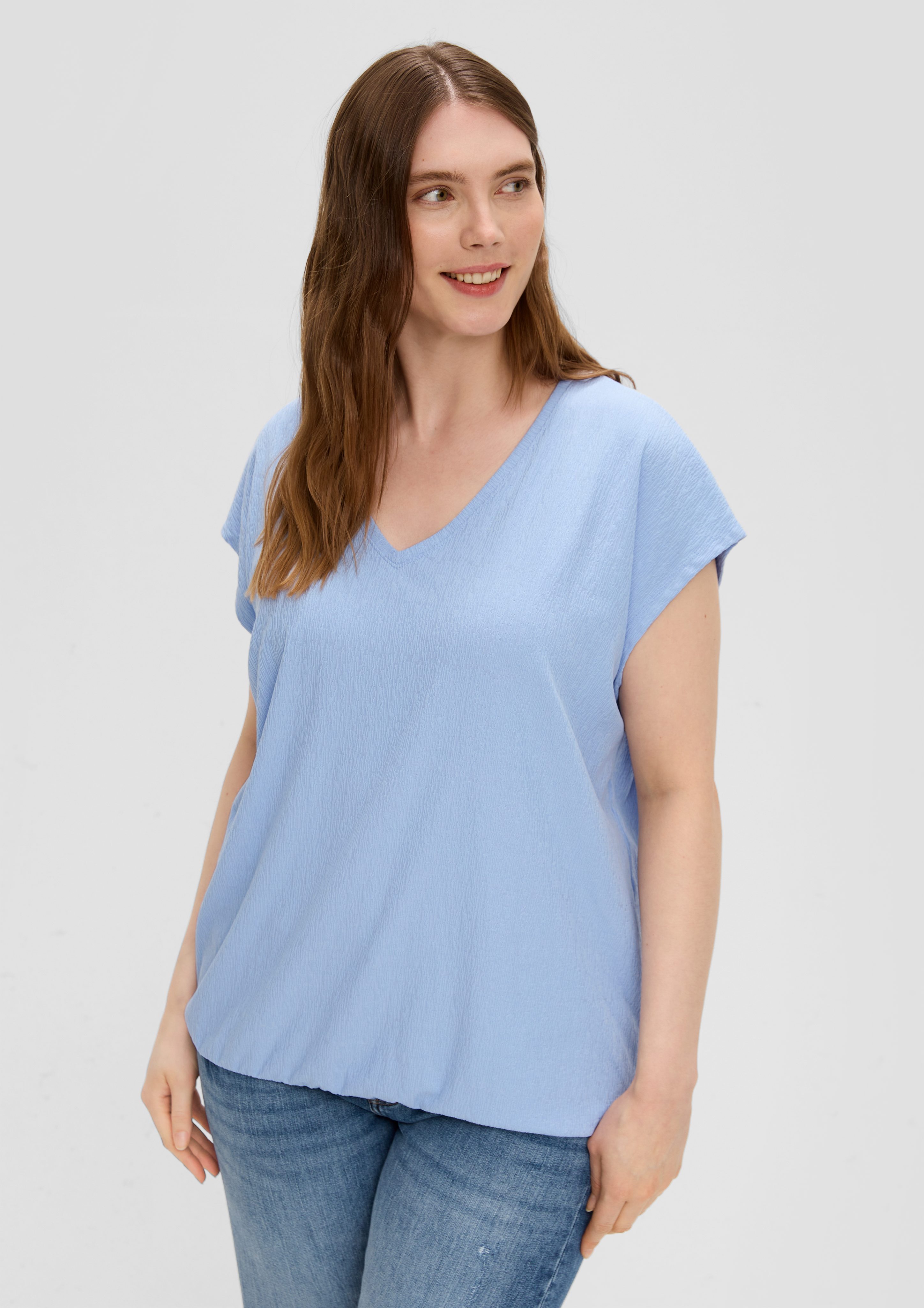 s.Oliver Shirttop Jersey-Shirt mit überschnittenen Schultern günstig online kaufen