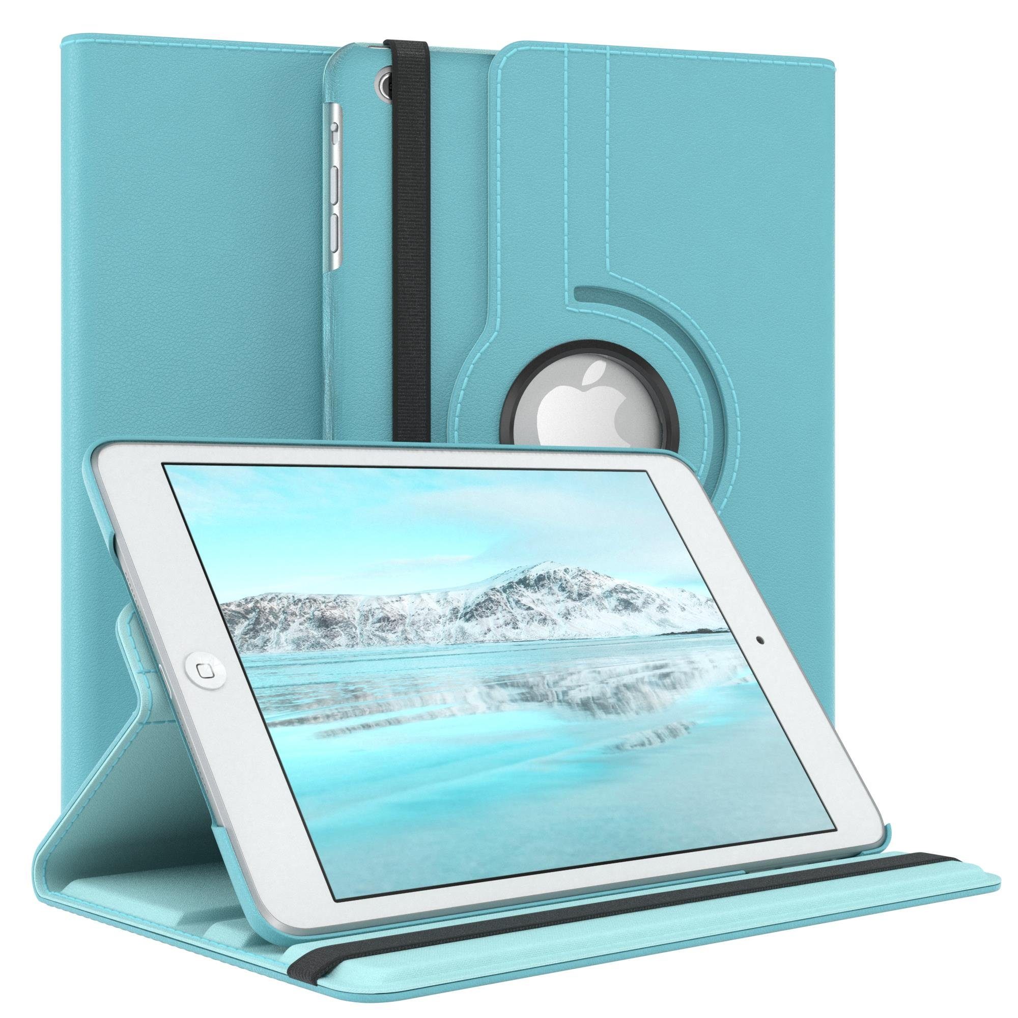 EAZY CASE Tablet-Hülle Rotationcase für Apple iPad Mini 1. / 2. / 3. Gen. 7,9 Zoll, Schutzasche für Tablets Flipcase Hülle Kratzschutz Displayschutz Blau