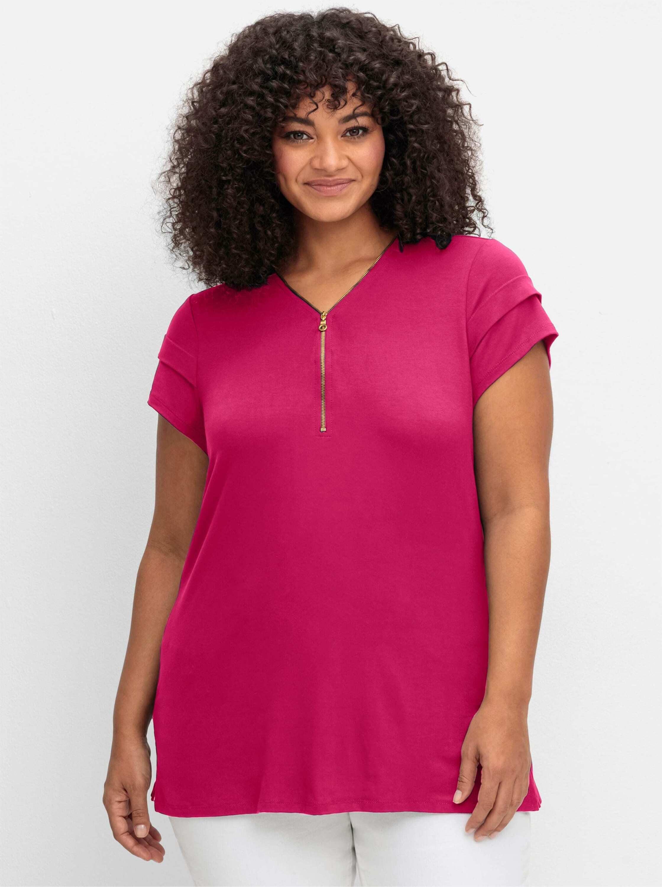 Joe Browns Maglietta Morbida Increspata T-Shirt, Rosso, 50 Donna
