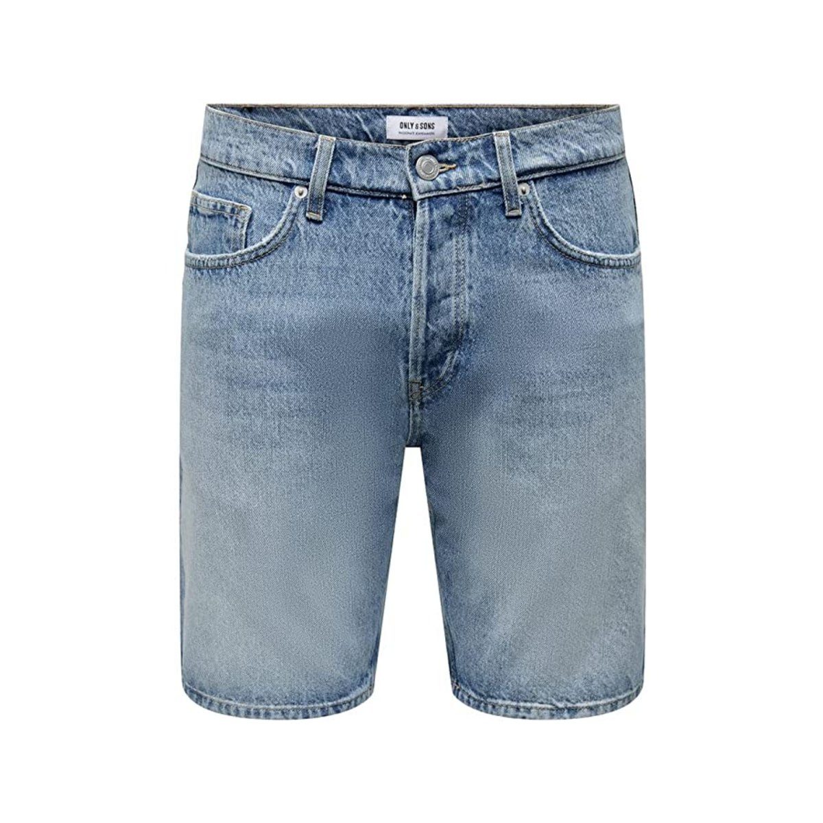 ONLY & SONS Jeansshorts hell-blau regular (1-tlg)
