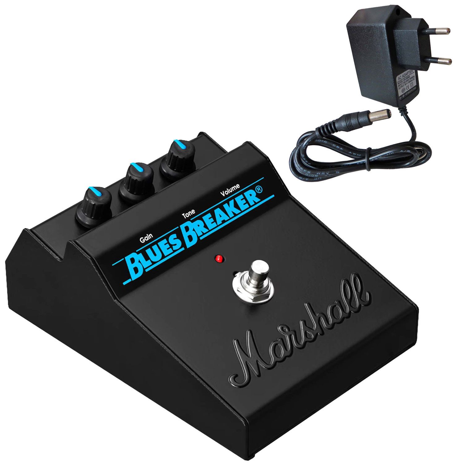 E-Gitarre Marshall Effektgerät Bluesbreaker Overdrive Pedal mit Netzteil