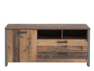 expendio Wohnzimmer-Set Cedric, (Spar-Set, 6-St), Old Wood Vintage braun mit Couchtisch mit hochklappbarer Tischplatte