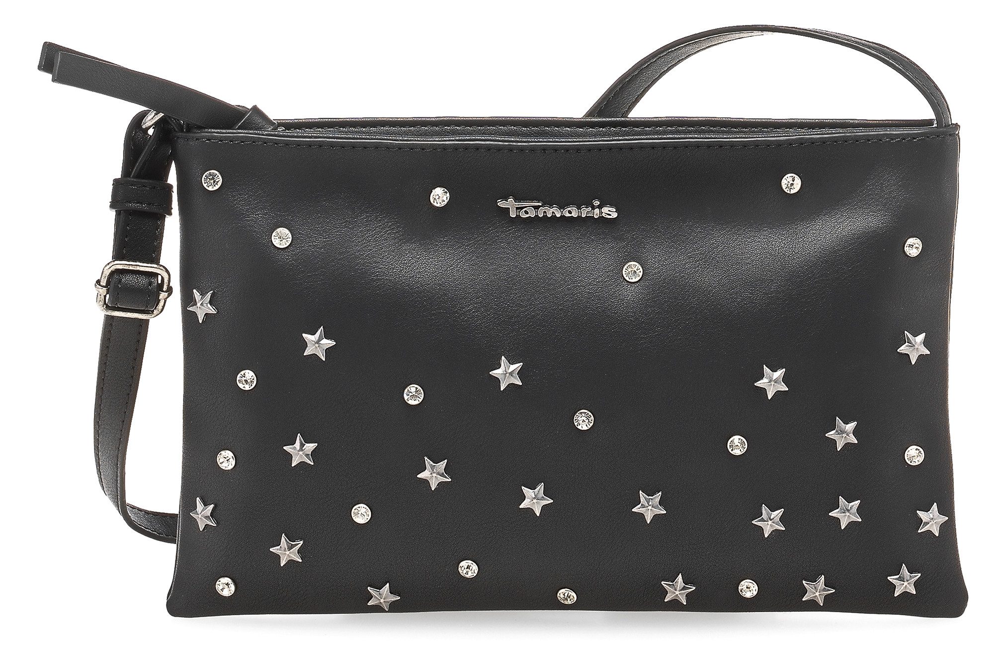 Tamaris Umhängetasche Itala, Damen Handtasche Crossbody Bag S Umhängetasche Strass-Steine Nieten