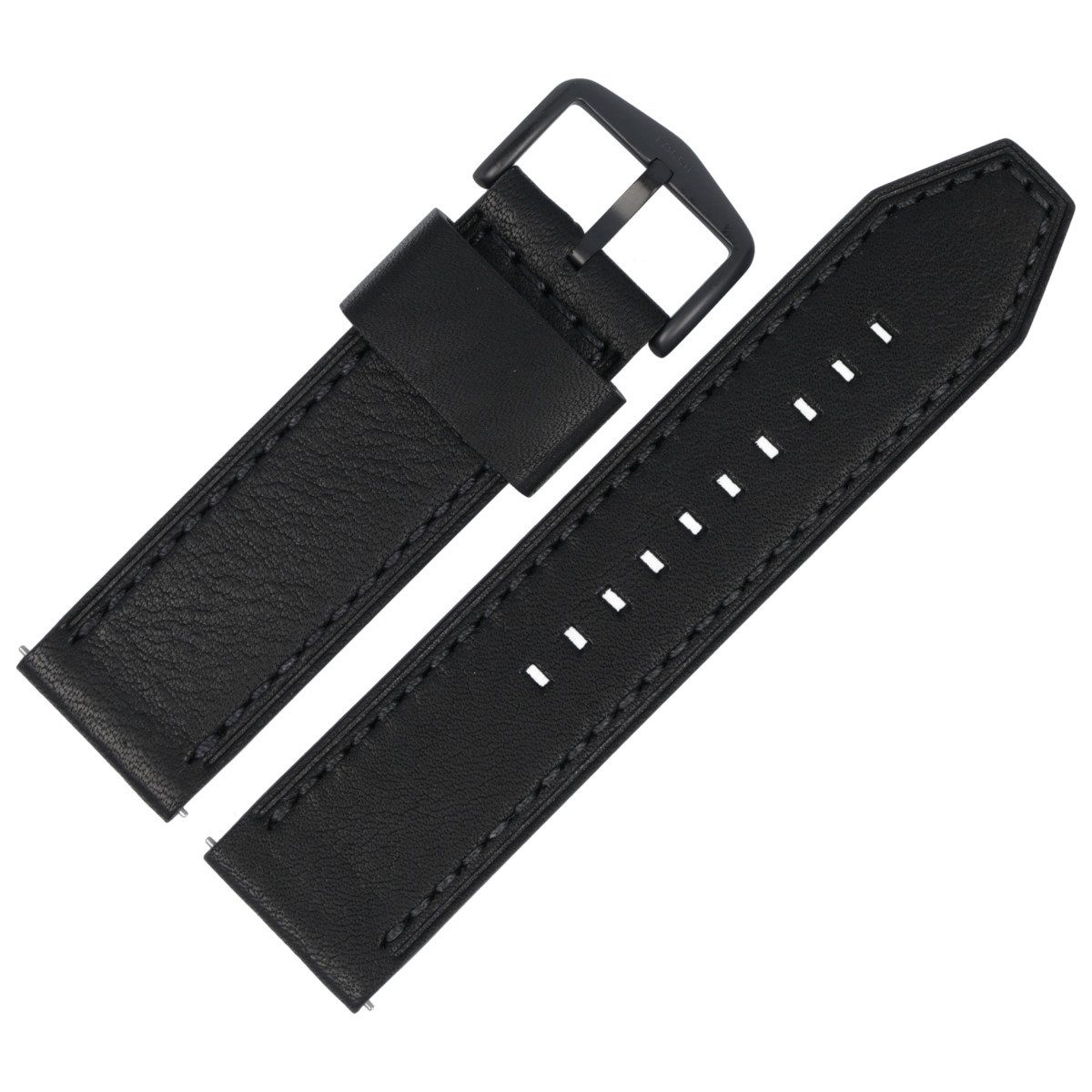 Fossil Uhrenarmband 24mm Leder Schwarz JR-1354 günstig online kaufen