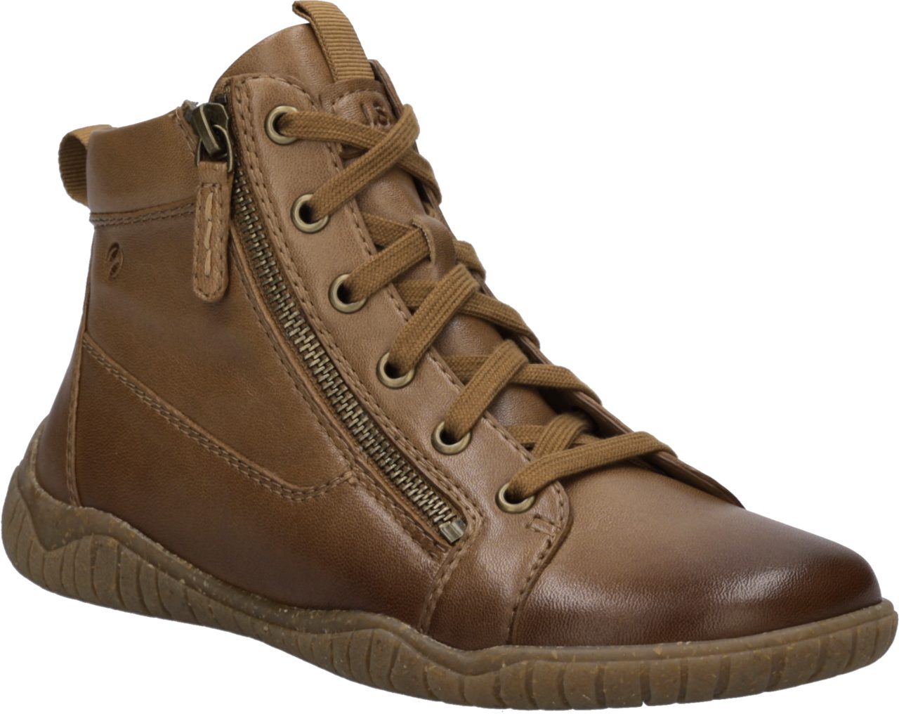 Josef Seibel Wynona 15 Barfußschuh Schnürboots mit zwei Reißverschlüssen, Weite G (weit)
