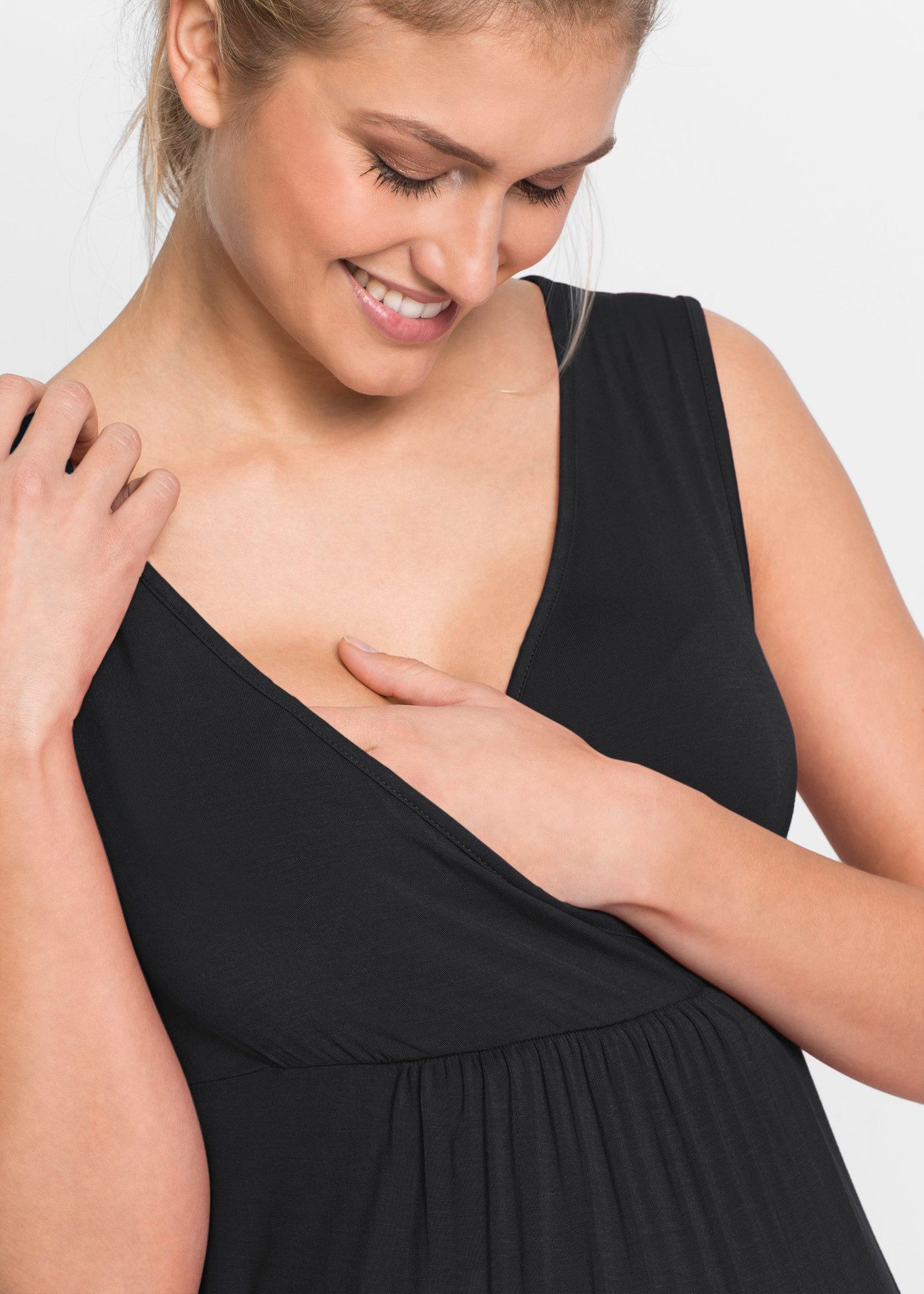 bonprix Stillkleid weicher, hautfreundlicher Stoff, praktischer Still-Ausschnitt