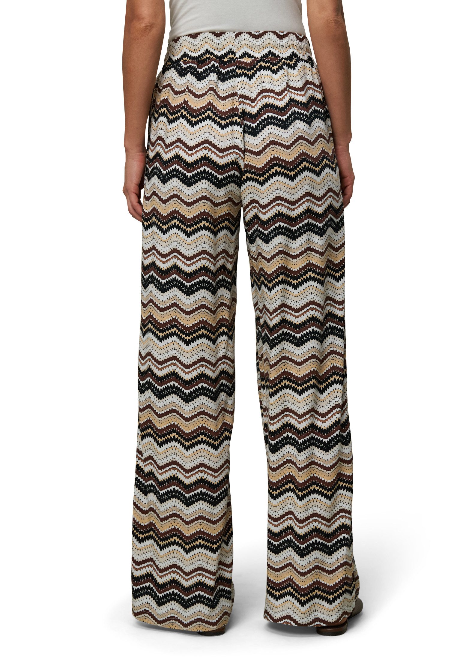 Zero Stoffhose Damen Hose mit Zickzackmuster 30 Inch Bindedetail